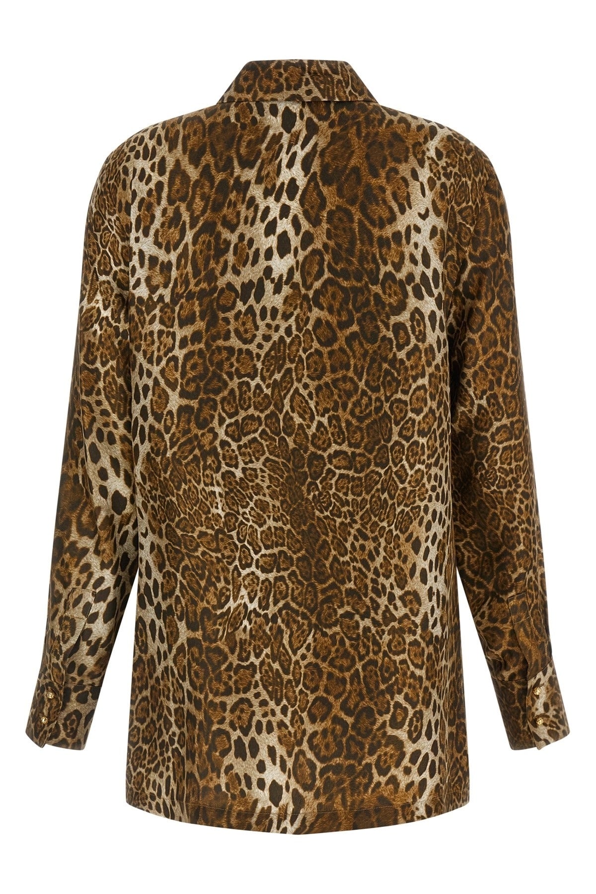 Max Mara Mstaffari Silk Animal Print Shirt