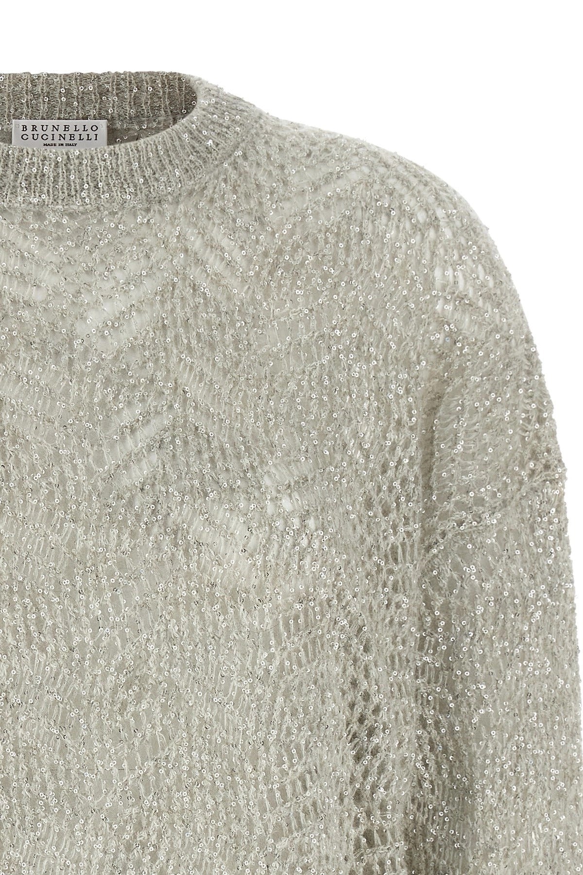 Brunello Cucinelli Dazzling Abstract Leaf Sweater | Sendegaro JP