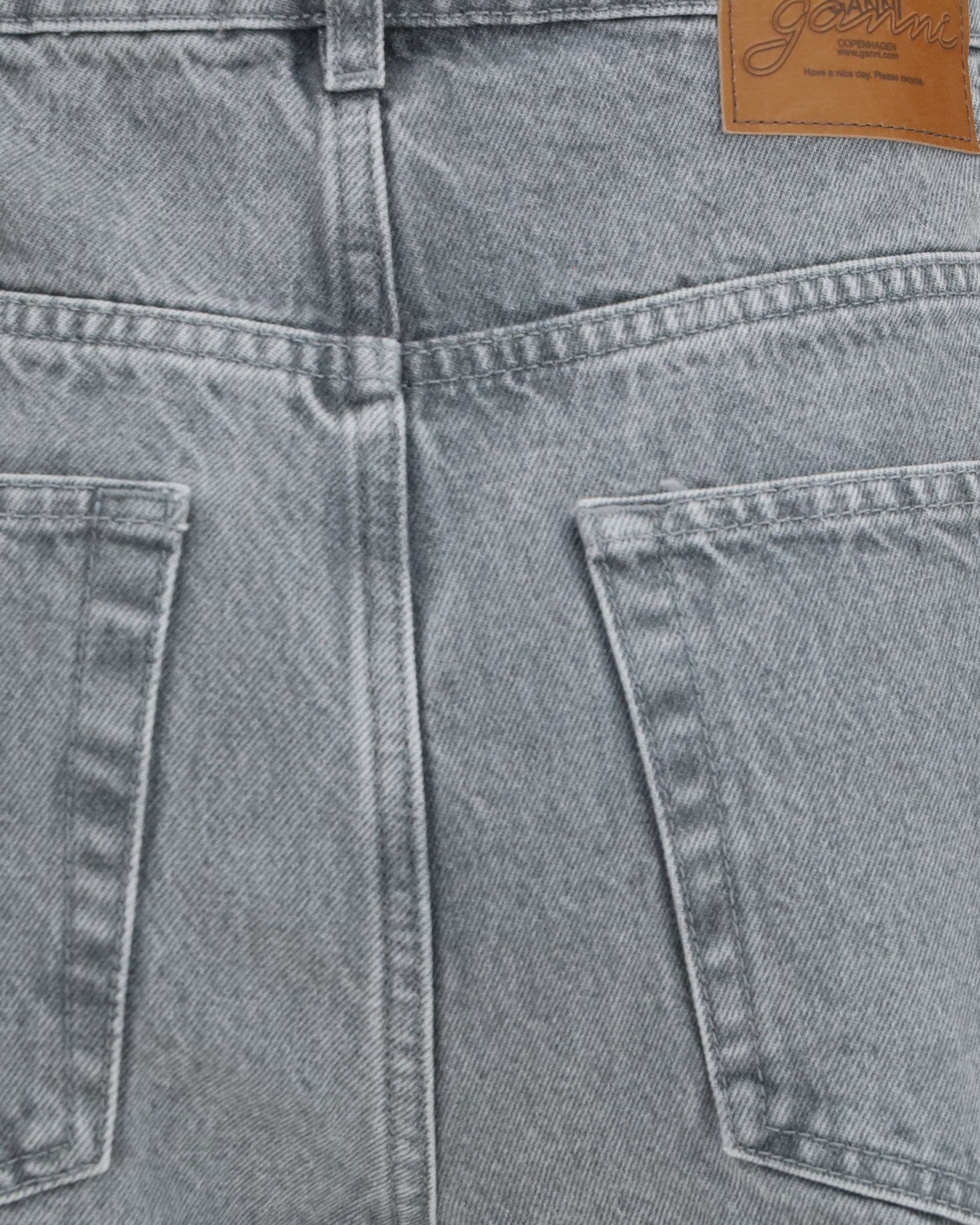 Ganni Rigid Denim Cuffed Jeans