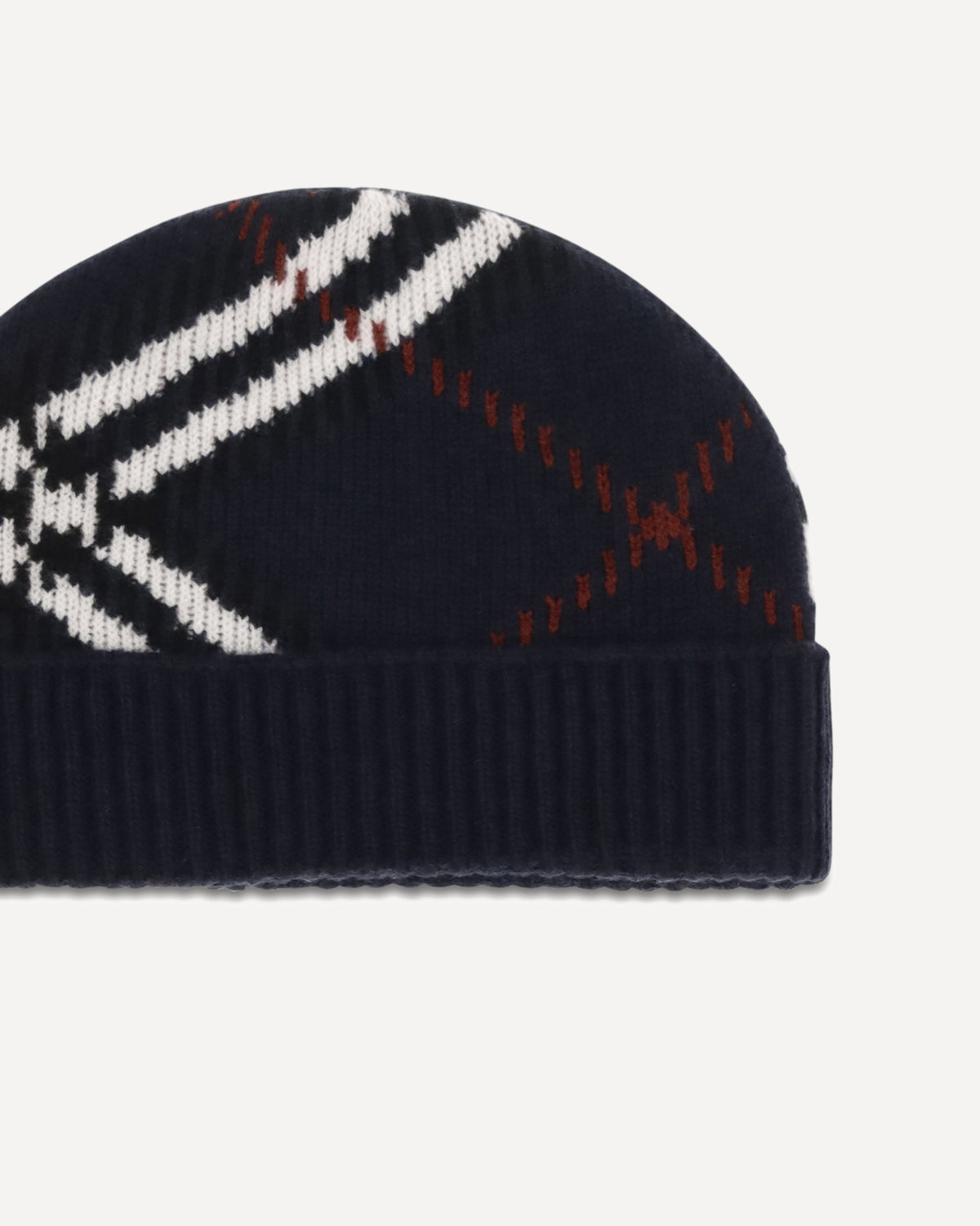 Burberry Check Cashmere-Blend Beanie