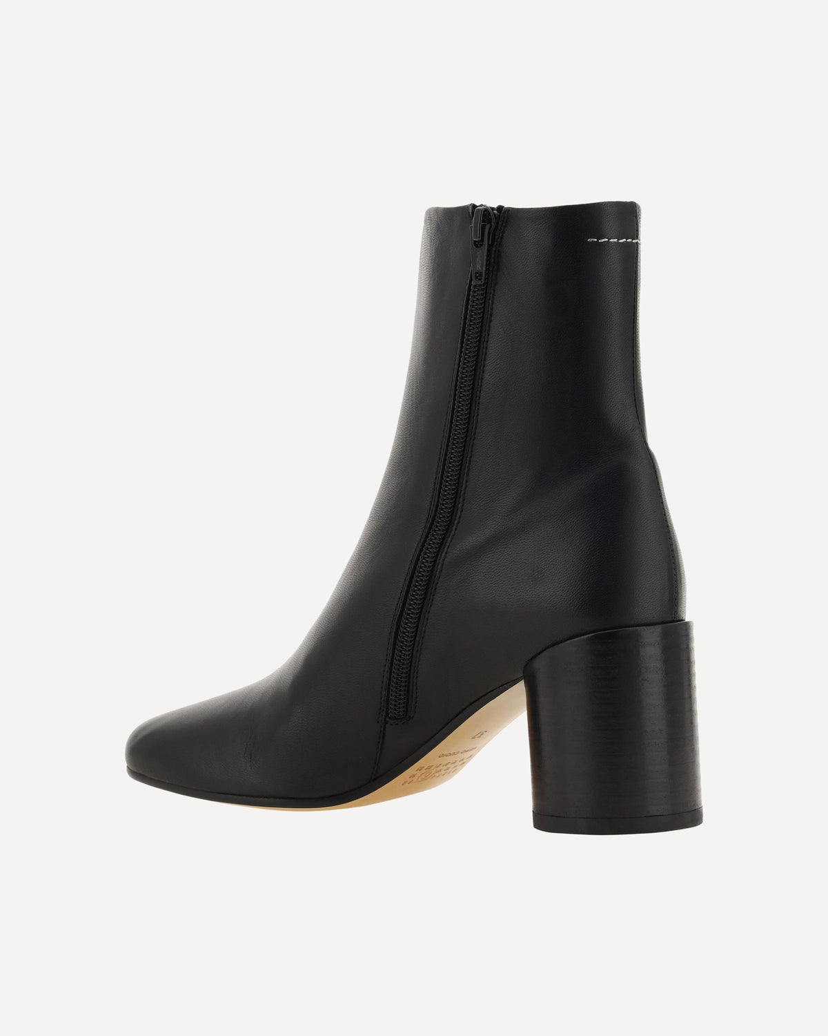 MM6 Square-Toe Heeled Ankle Boots