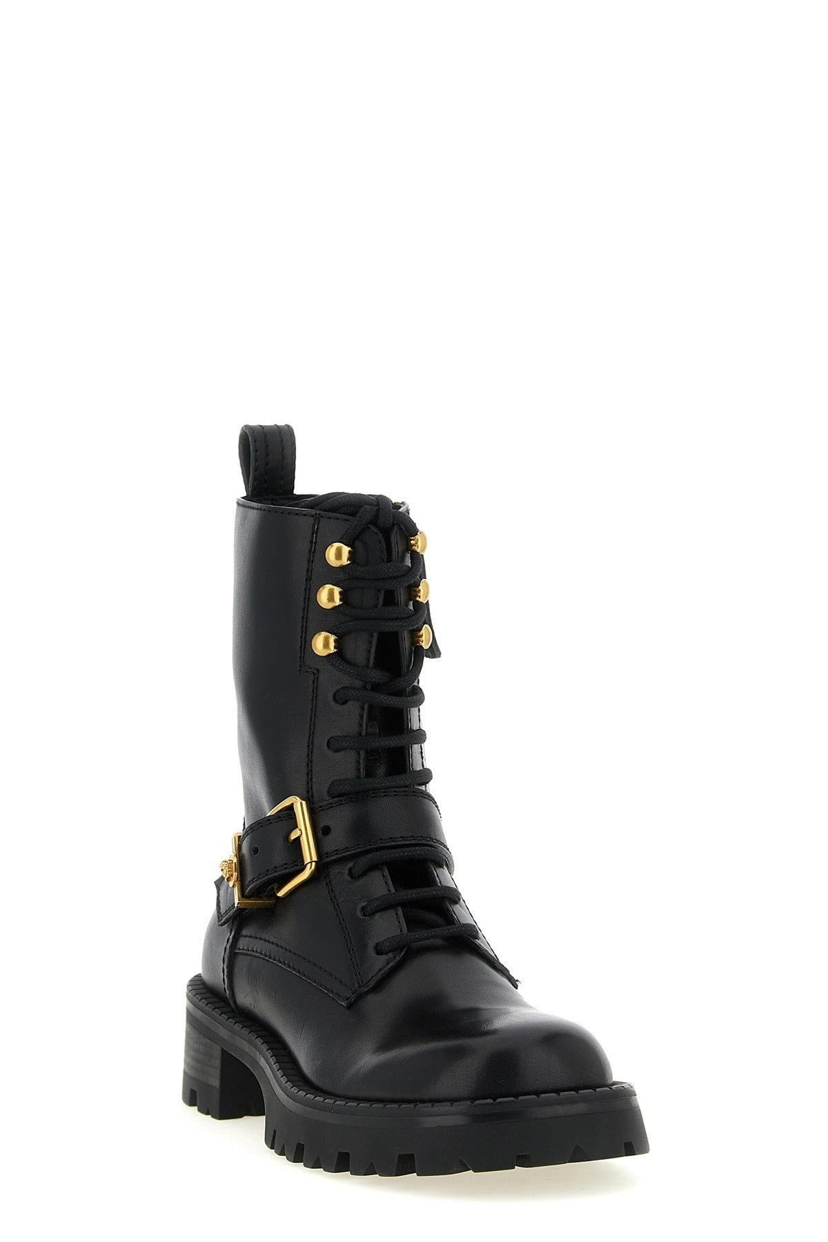 Versace Medusa Buckle Ankle Boots