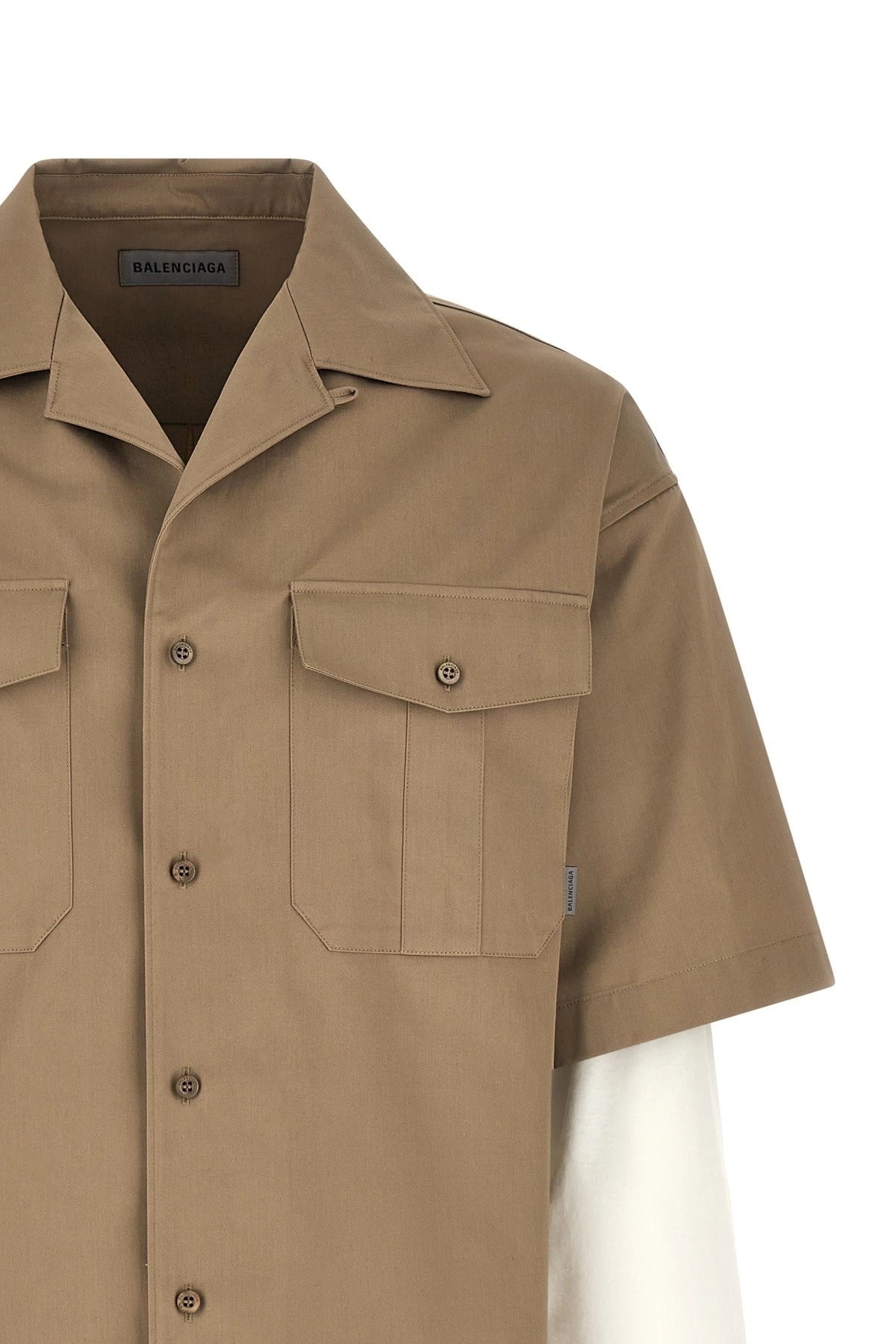 Balenciaga Double-Layer Cotton Shirt