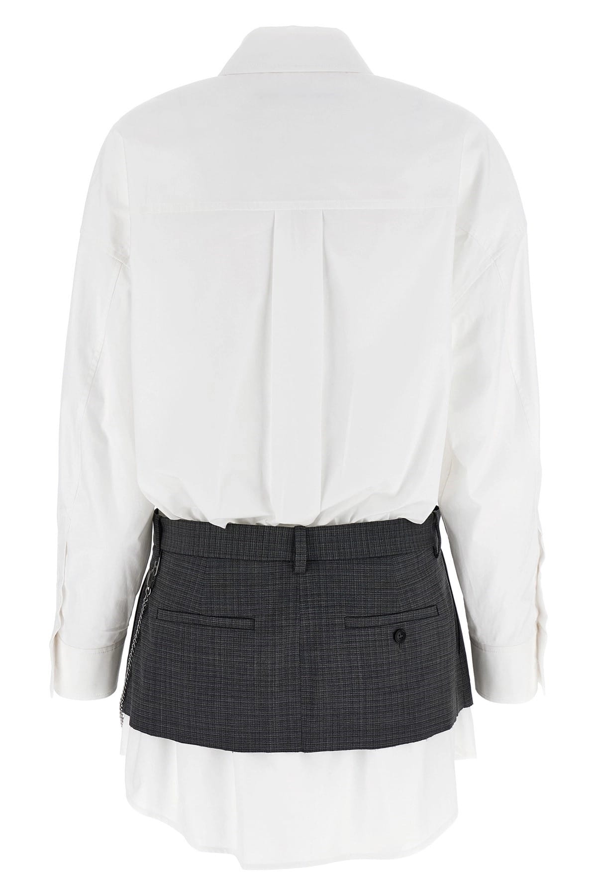 Alexander Wang Vestido camisero preestilizado W cadena