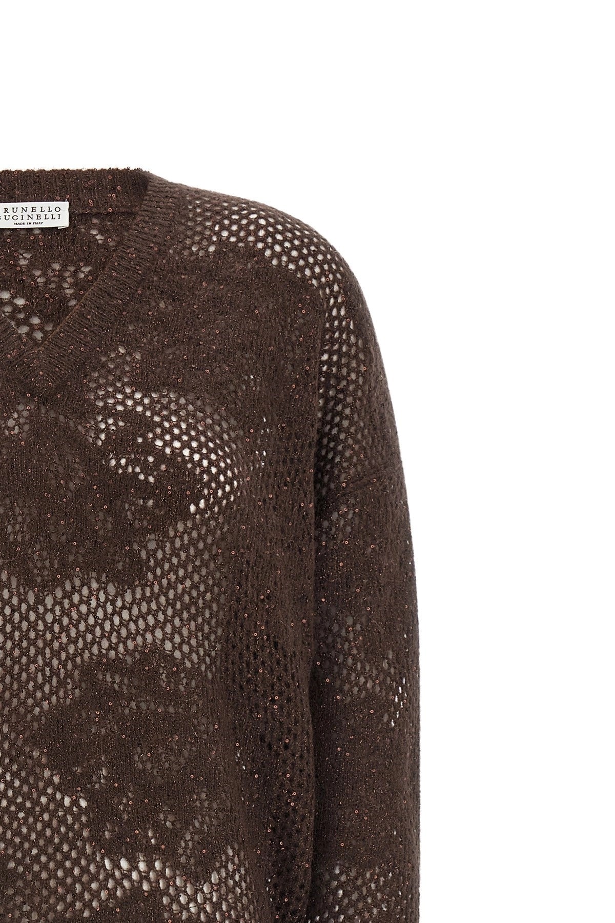 Brunello Cucinelli Flower Lace Sweater