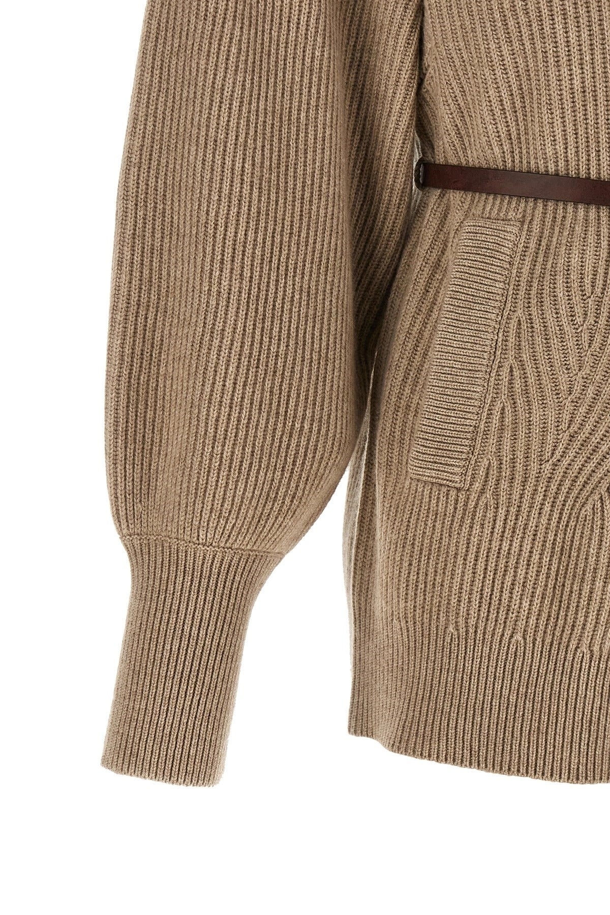 Brunello Cucinelli English Half-Ribbed Cardigan