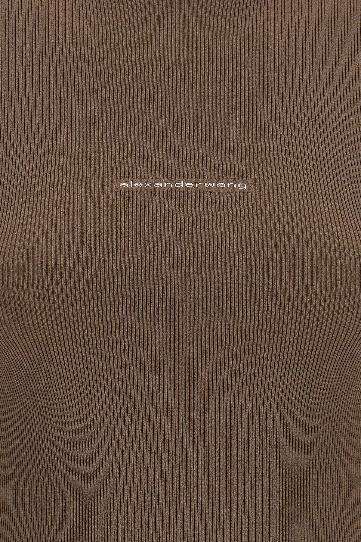Alexander Wang Logo Ribbed Turtleneck Sweater