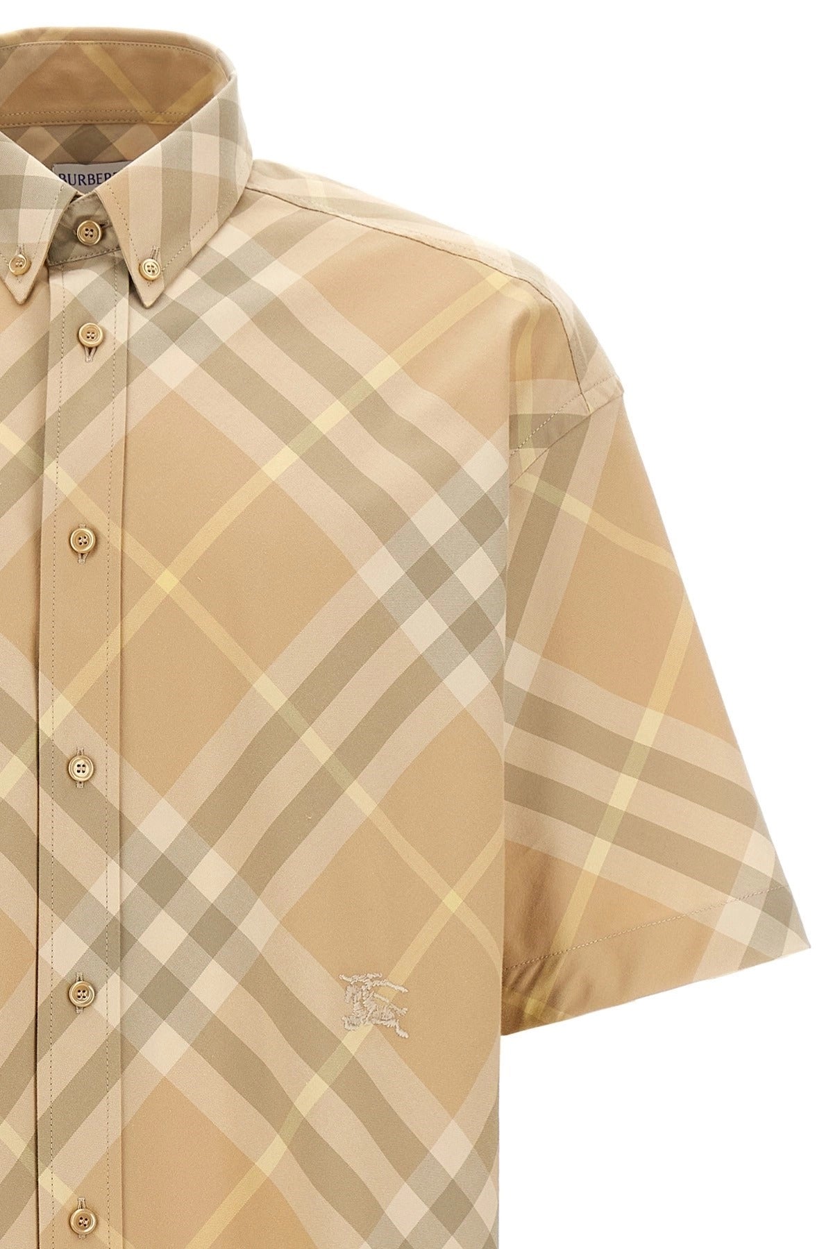 Burberry Logo Embroidery Check Shirt