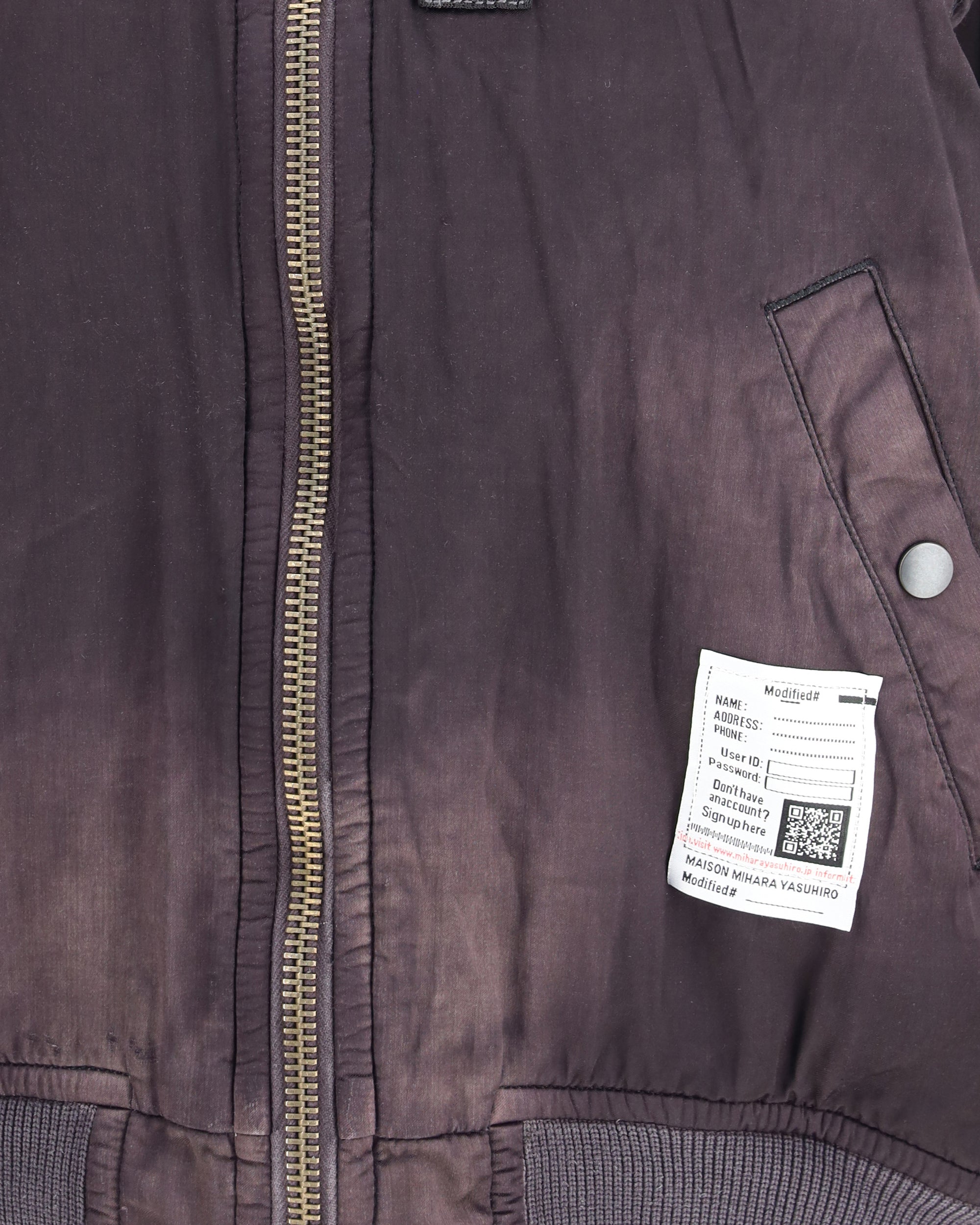 Maison Mihara Yasuhiro Aged Flight Jacket