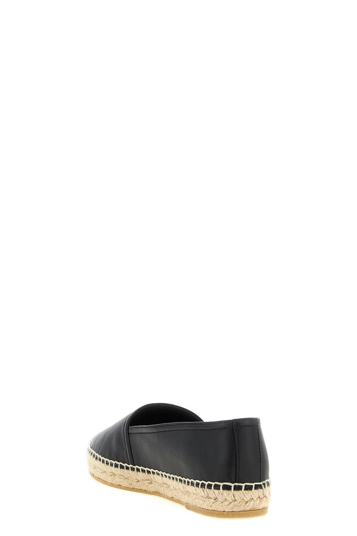 Saint Laurent Logo Leather Espadrilles
