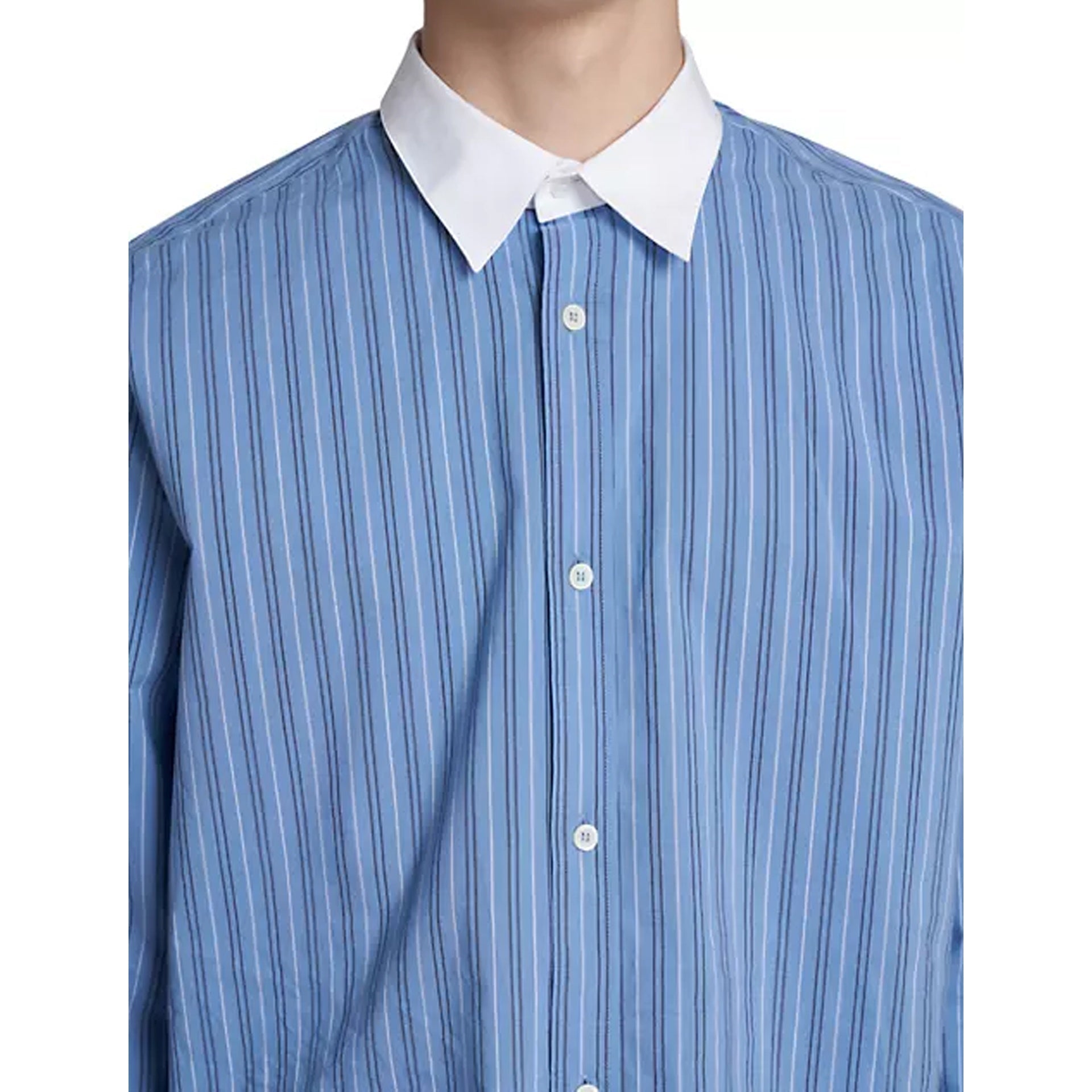 Striped Cotton Long-Sleeve Shirt