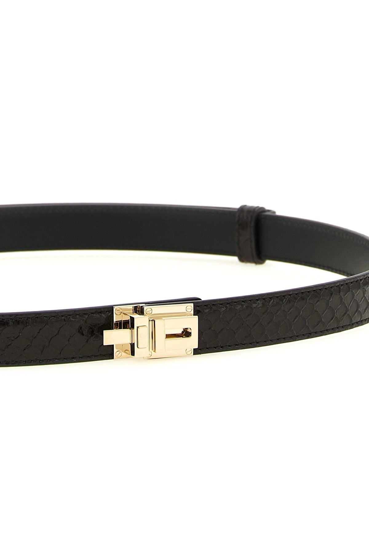 Tom Ford Python Print T Latch Belt