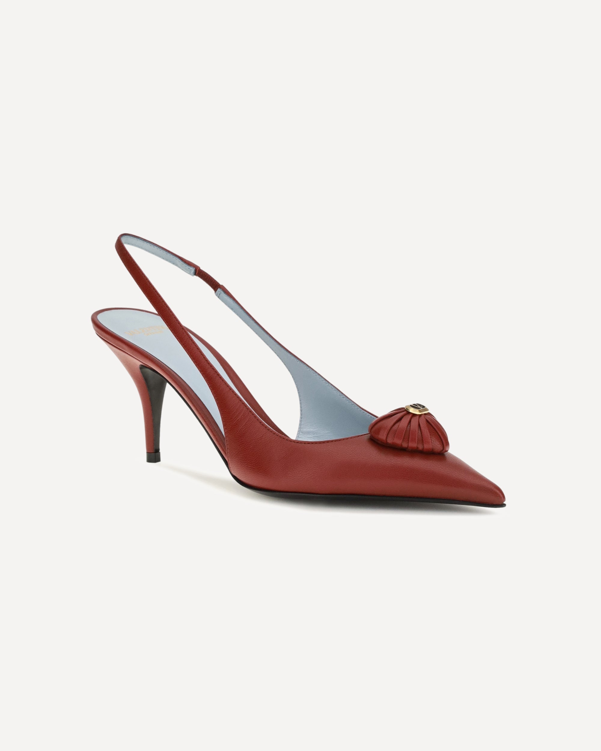 Valentino Garavani Coeur Royal Slingback Leather Pumps