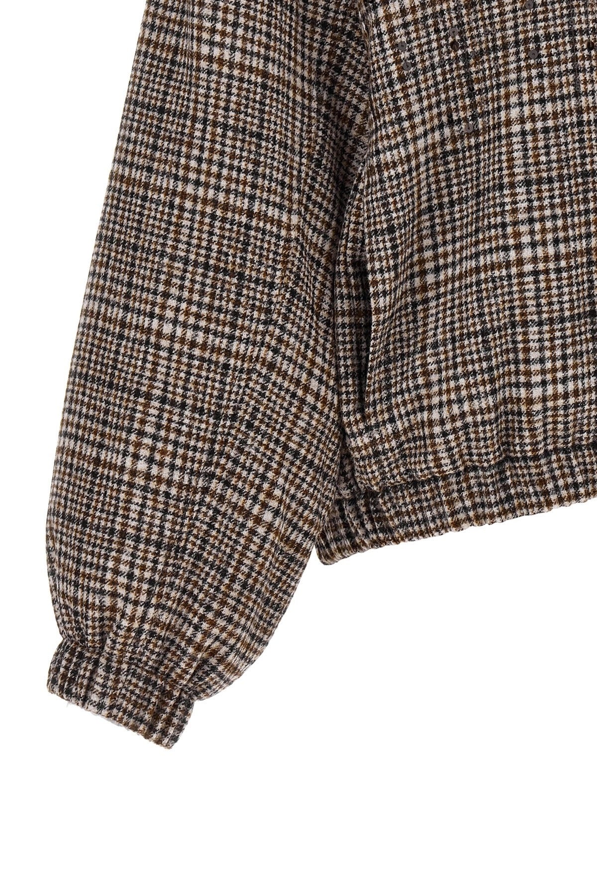 Brunello Cucinelli Sequin Check Bomber Jacket