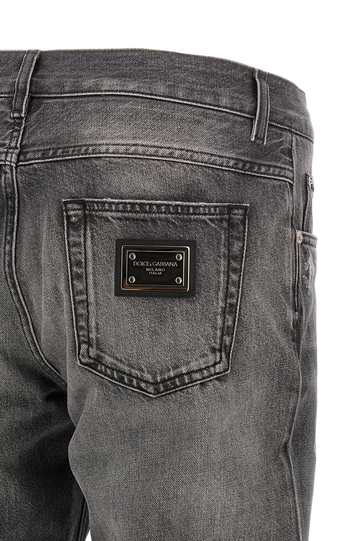 Dolce & Gabbana Grey Distressed Jeans