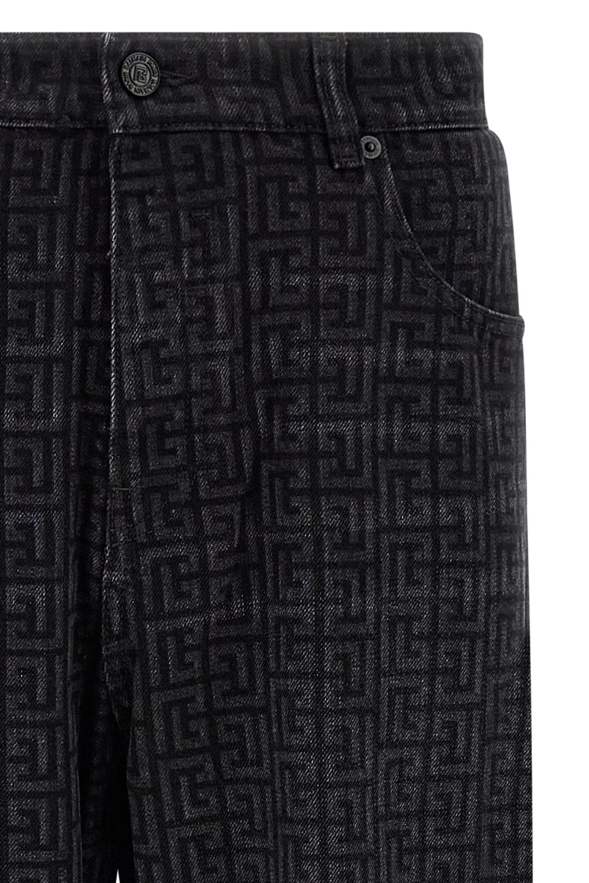 Balmain Pb Monogram Straight Jeans