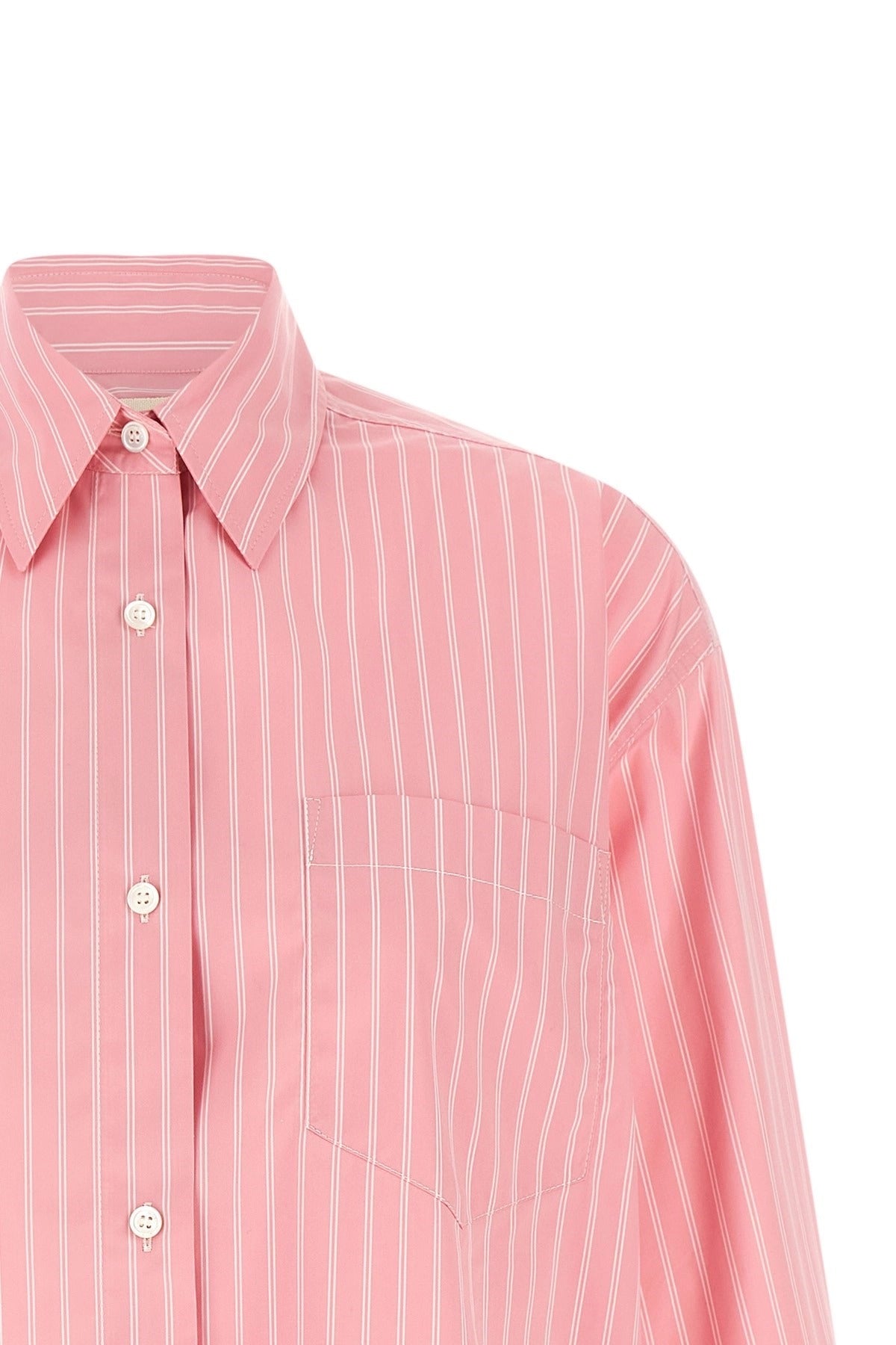 Marni Pink Oversized Striped Shirt