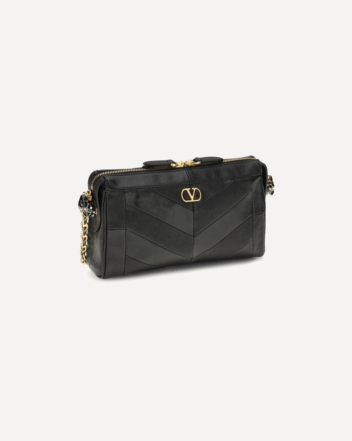 Valentino Garavani Small Panthea Chevron Shoulder Bag