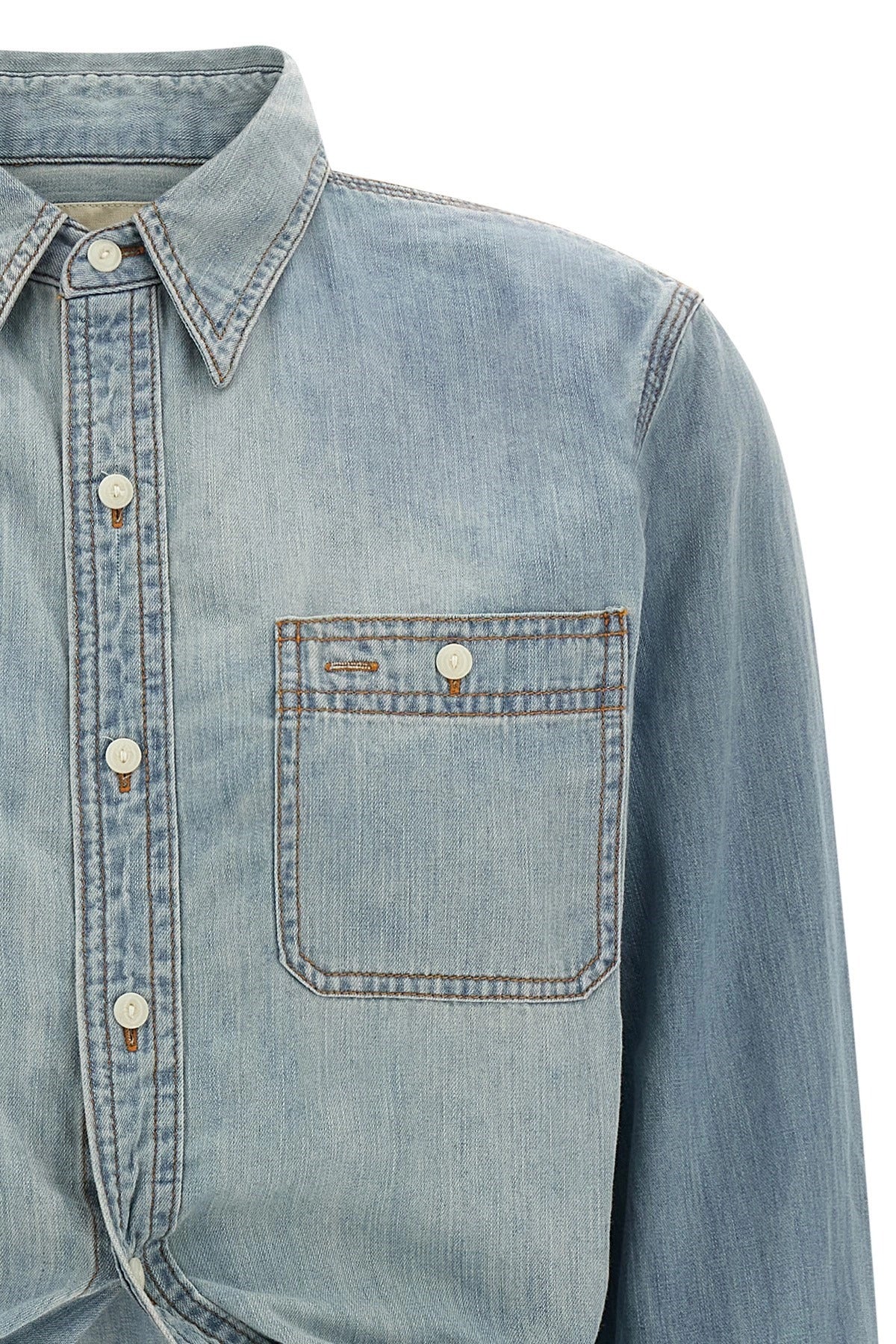 R13 Wrap Around Denim Shirt
