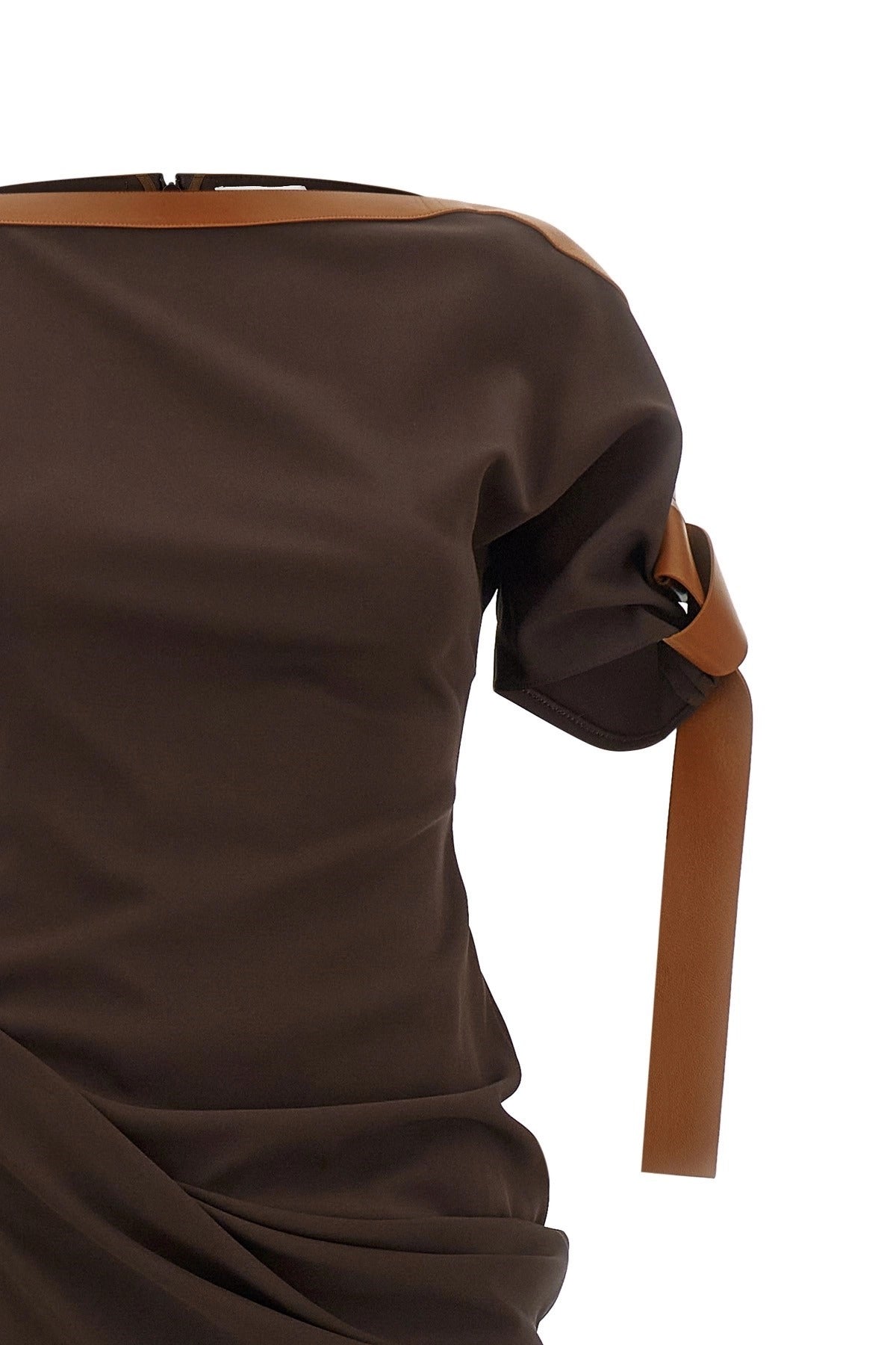 Ferragamo Dress With Leather Straps