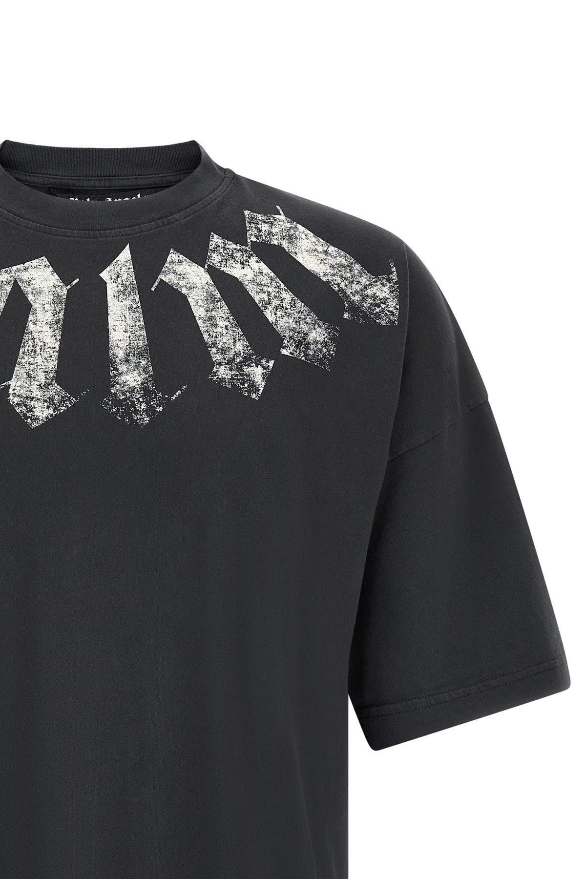 Palm Angels Craquelé Gothic Print T-Shirt