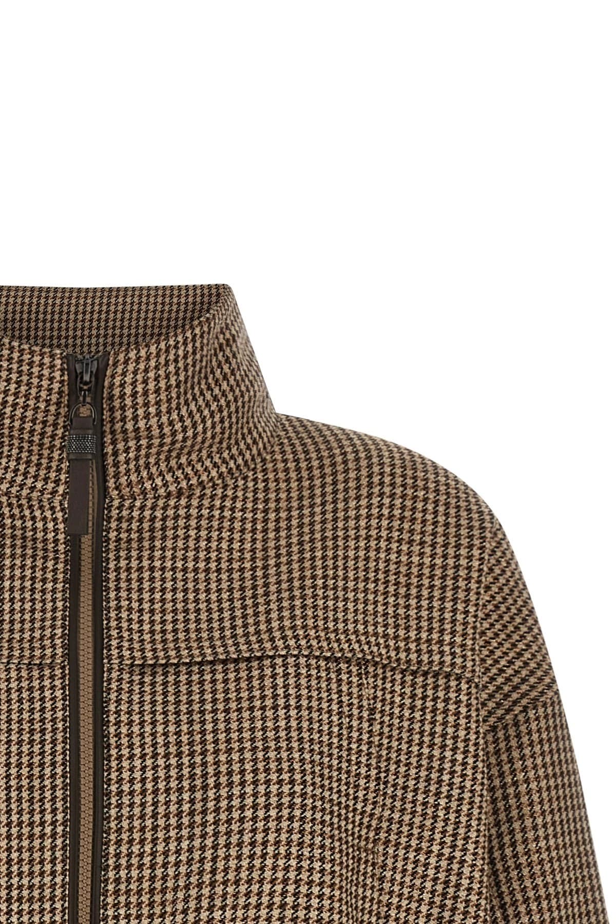 Brunello Cucinelli Shiny Zipper Pull Jacket