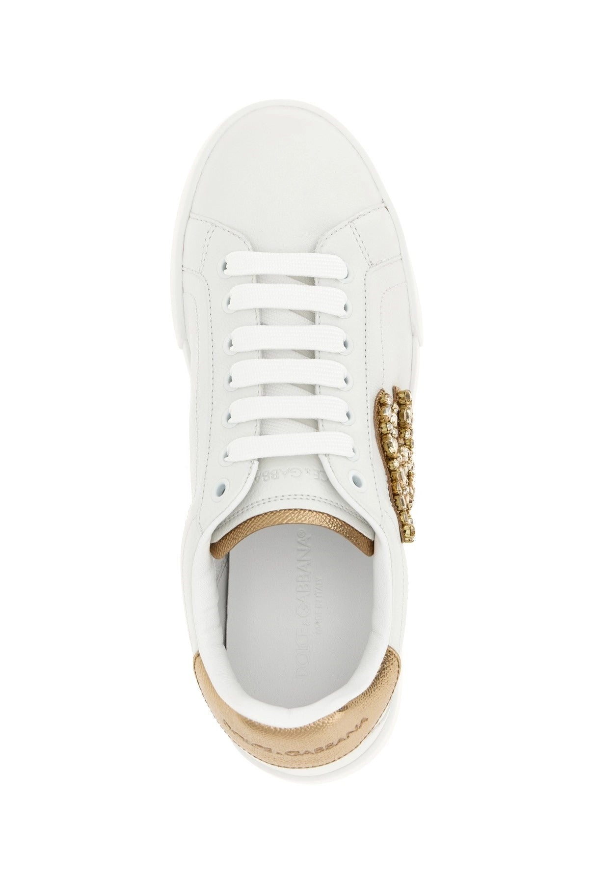 Dolce & Gabbana Portofino Crystal Low-Top Sneakers