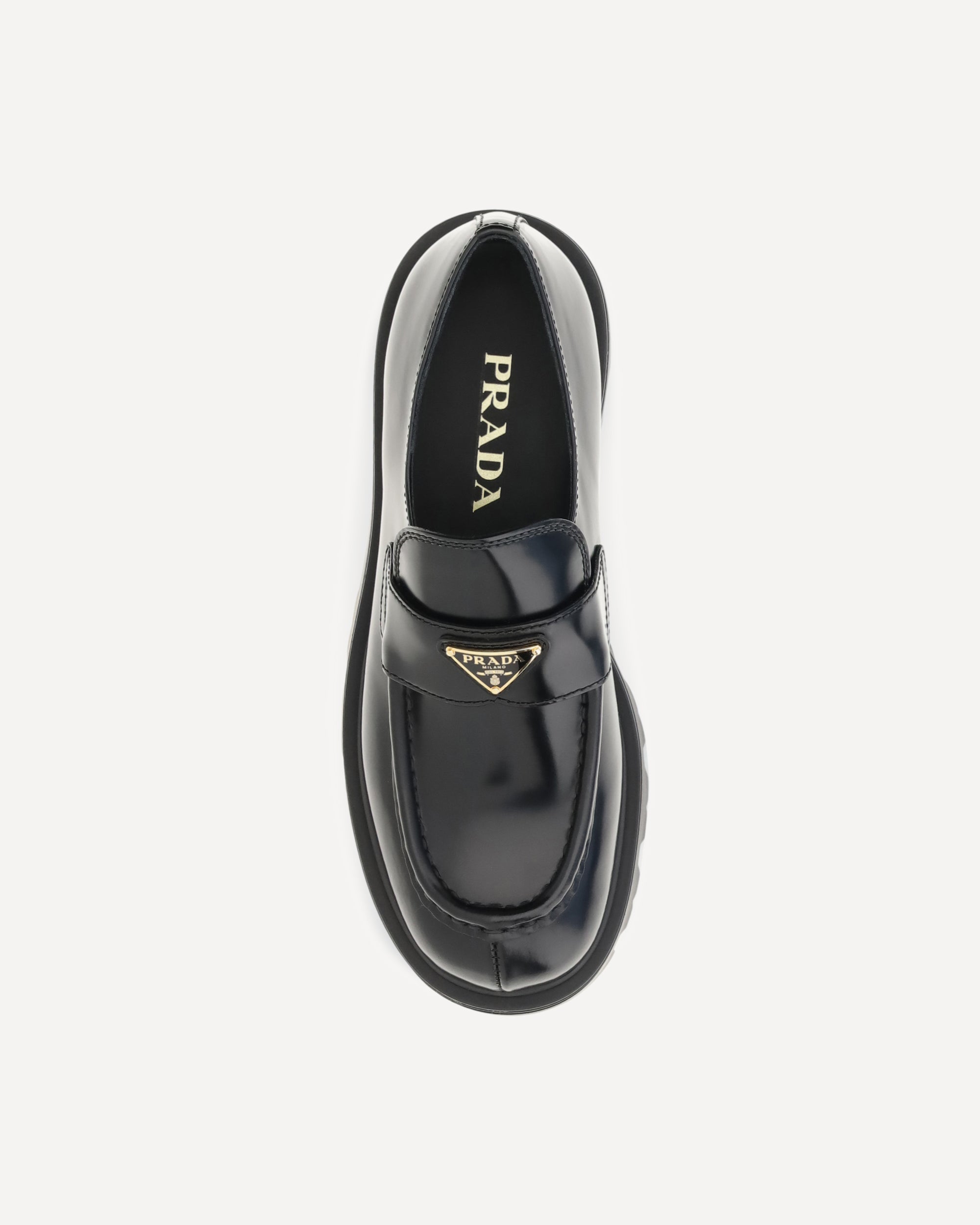 Prada Brushed Leather Loafers