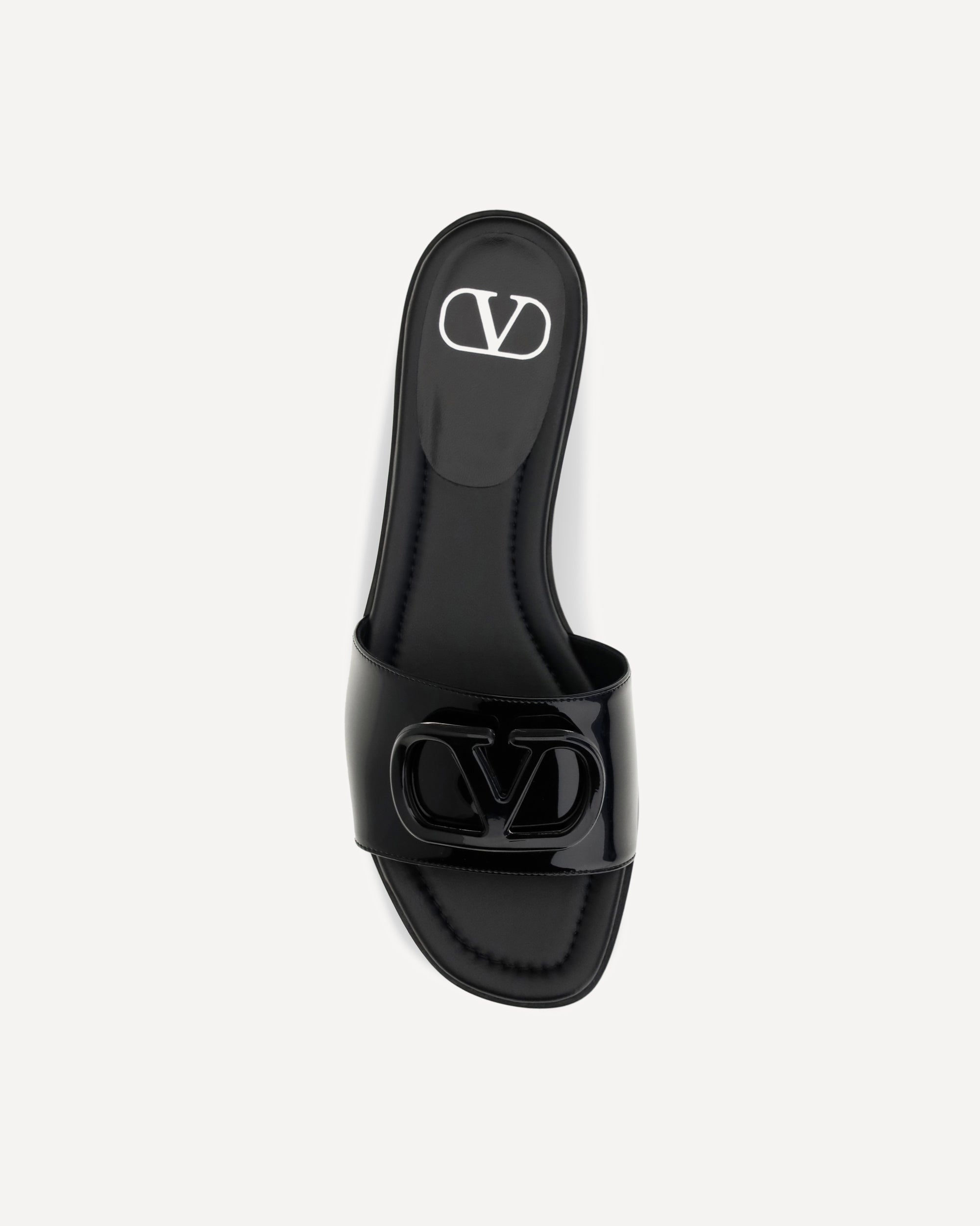 Valentino Garavani VLogo Patent Leather Slides