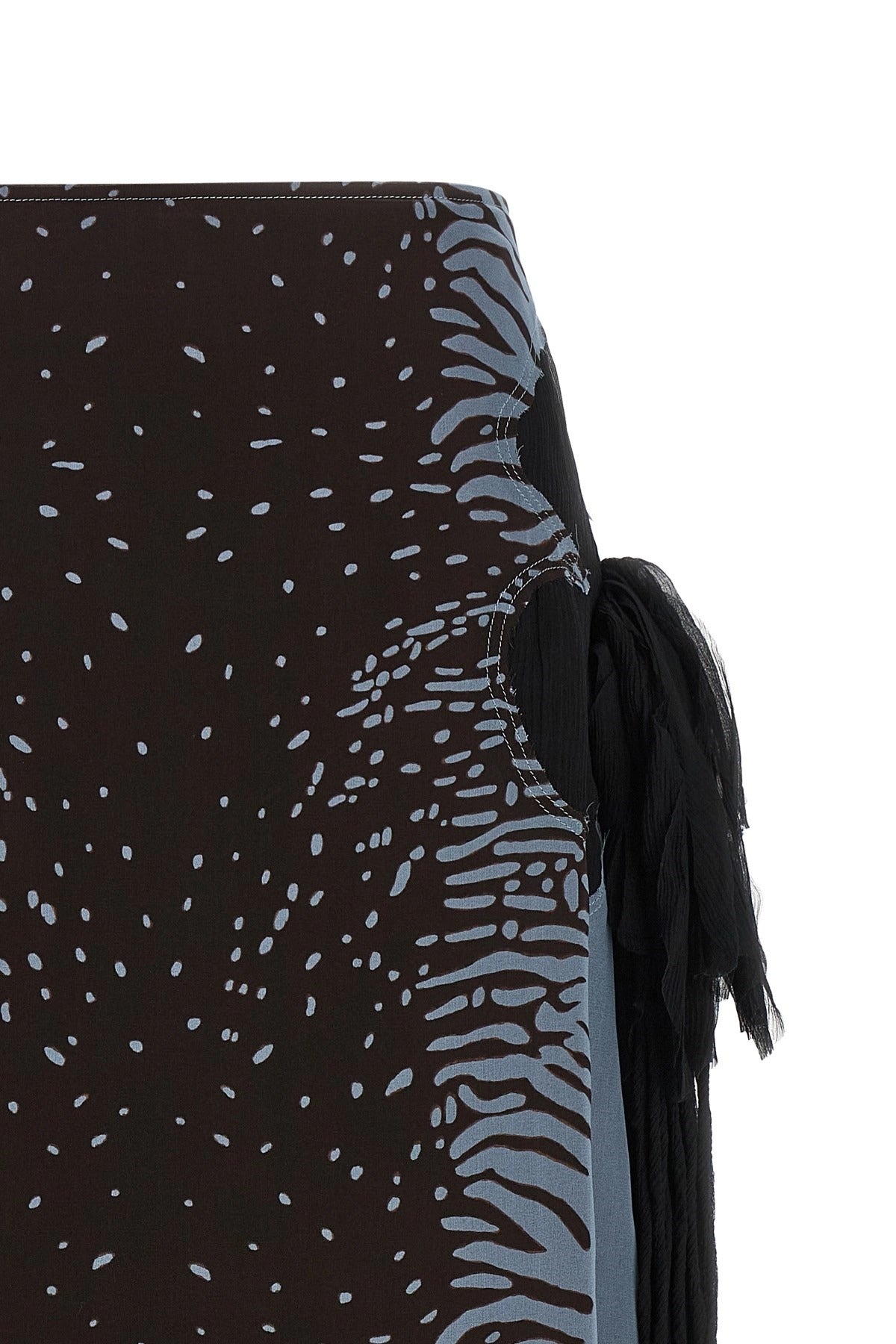Ferragamo Animal Print Georgette Skirt