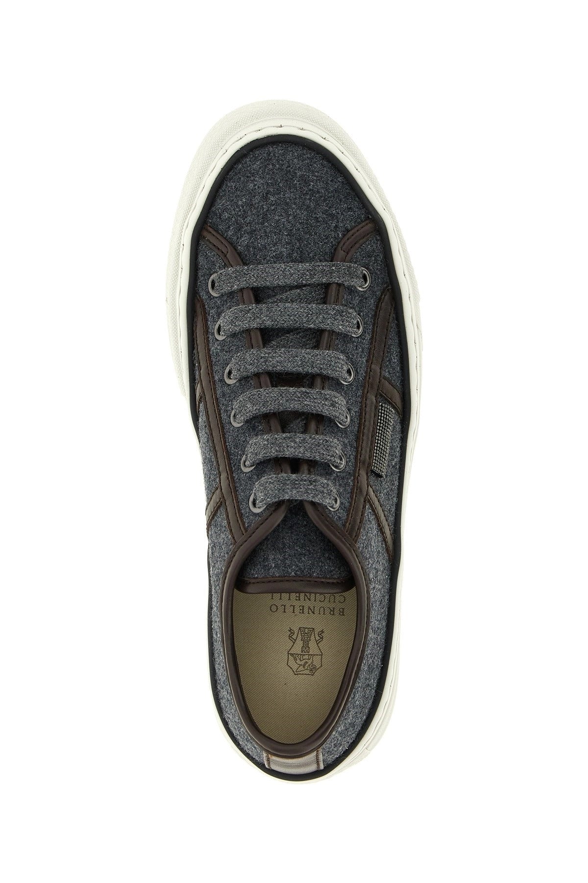 Brunello Cucinelli Shiny Tab Low-Top Sneakers