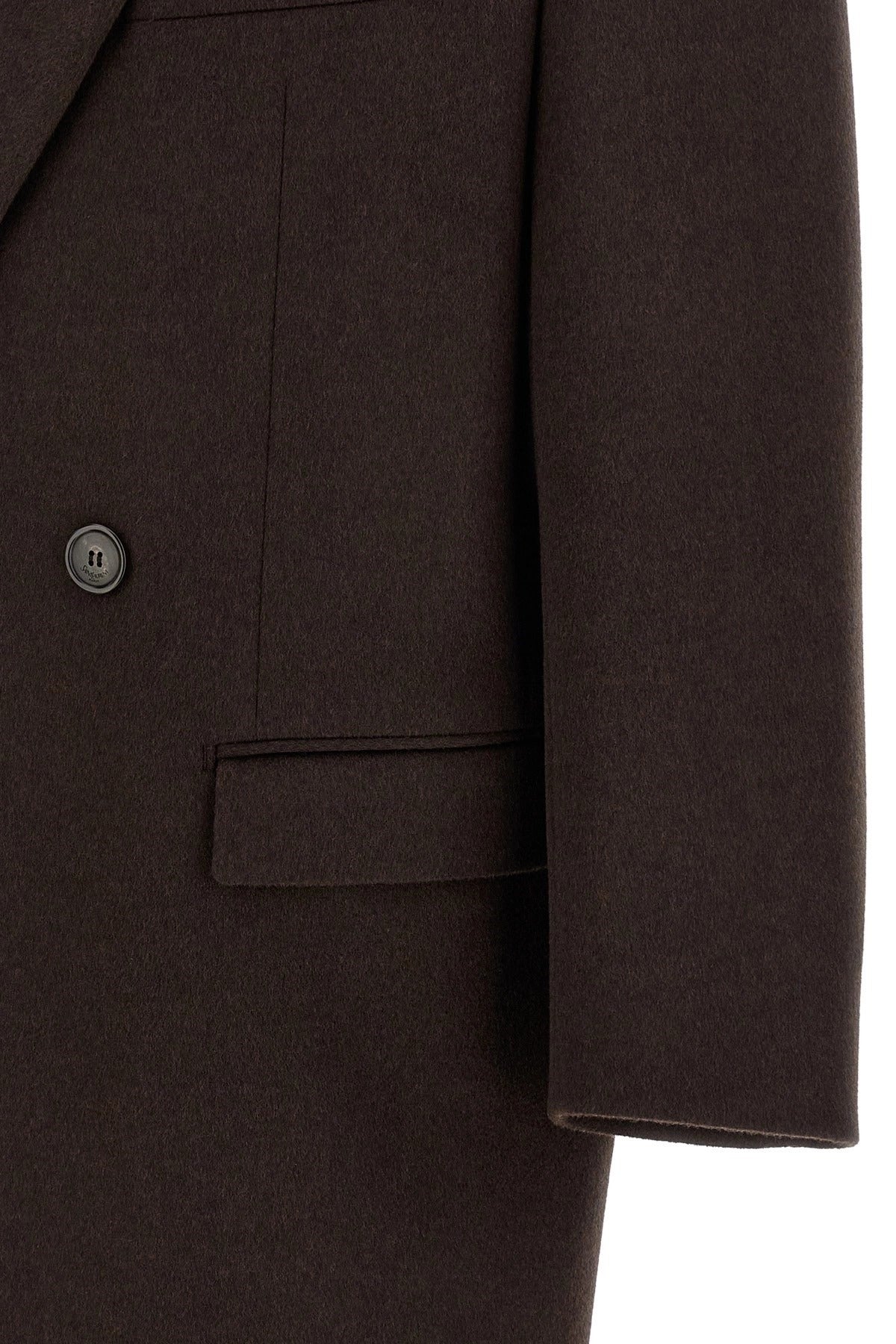 Saint Laurent Double-Face Combed Wool Coat