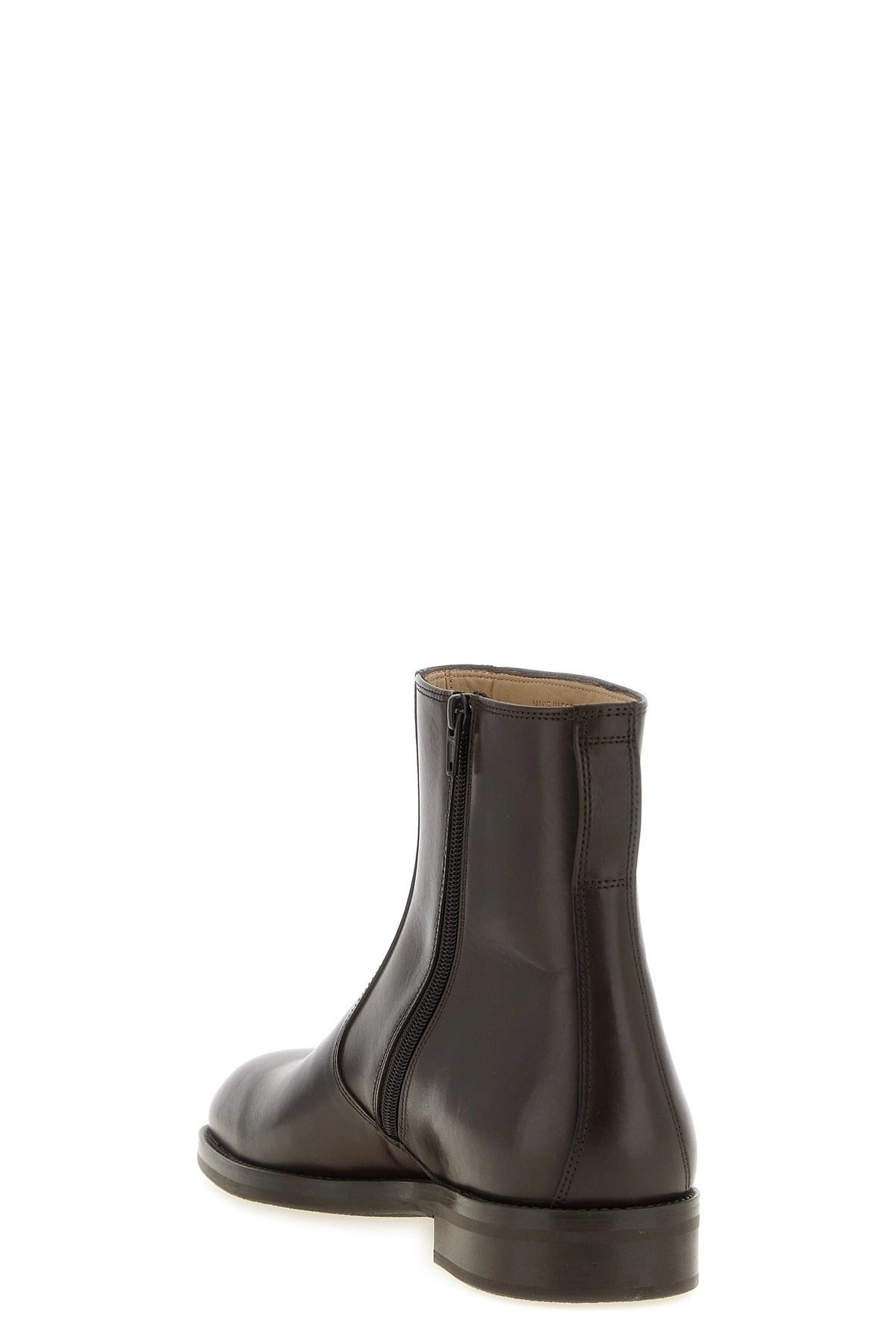 Lemaire Square Toe Zip Ankle Boots