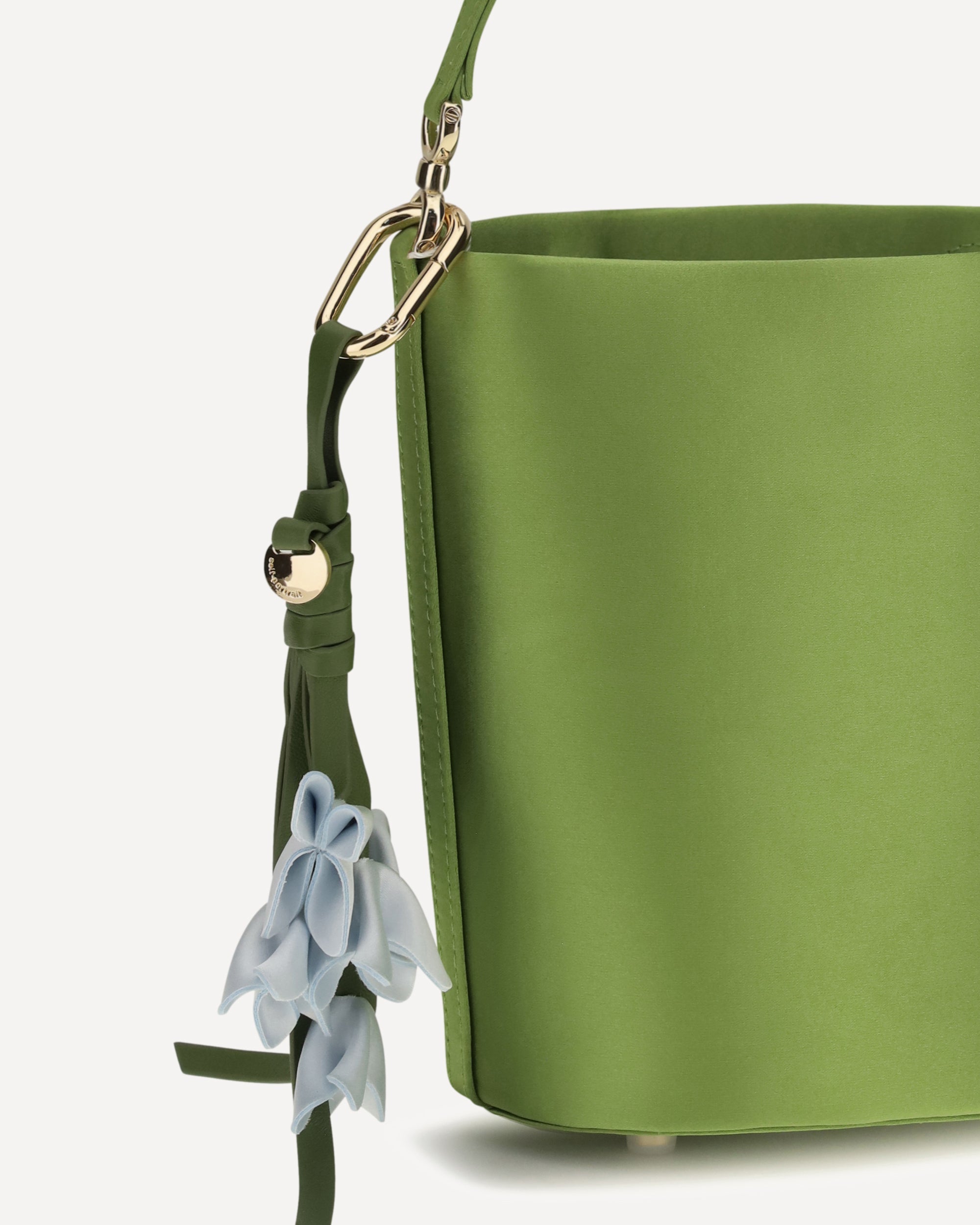 Self-Portrait Satin Bucket Bag