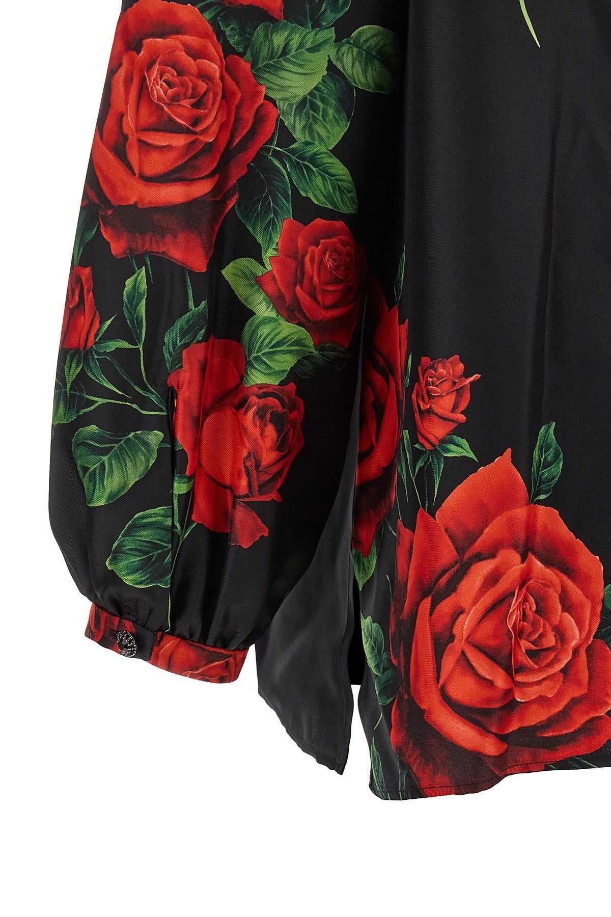 Dolce & Gabbana Rose Print Lavallière Shirt