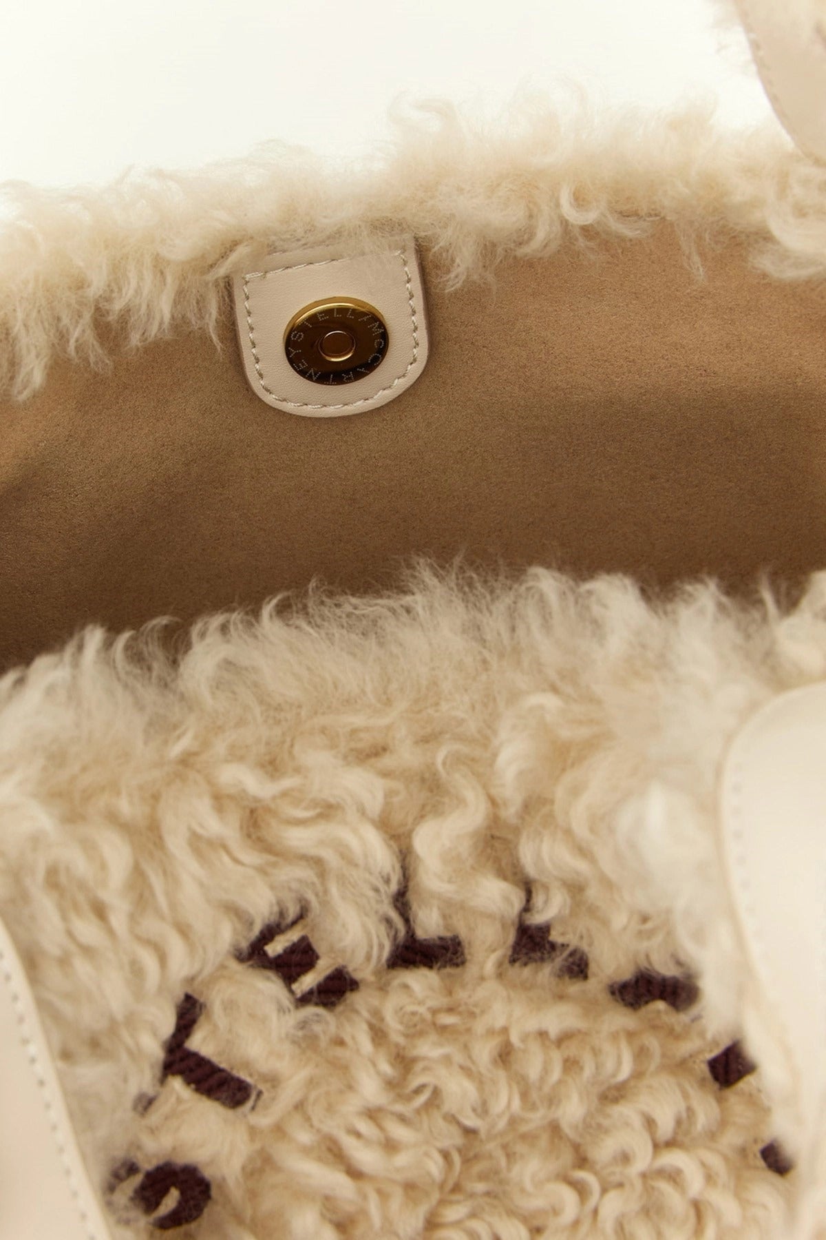 Stella McCartney Shearling Logo Shopping Bag
