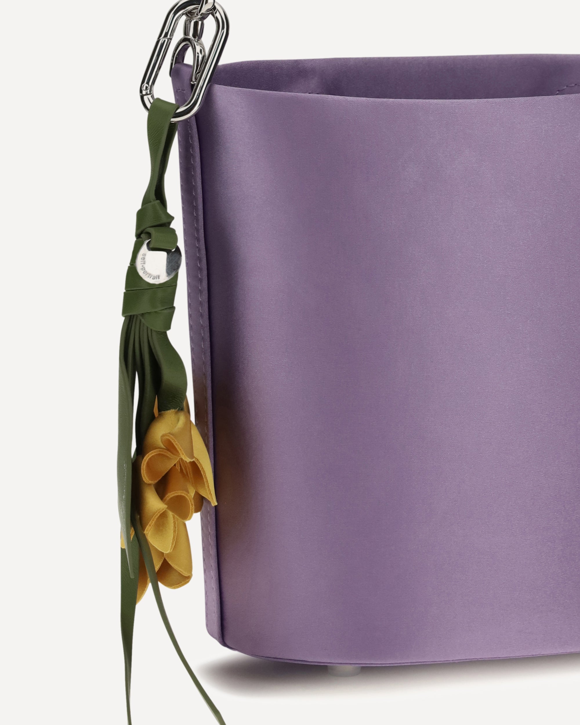 Self-Portrait Satin Bucket Bag