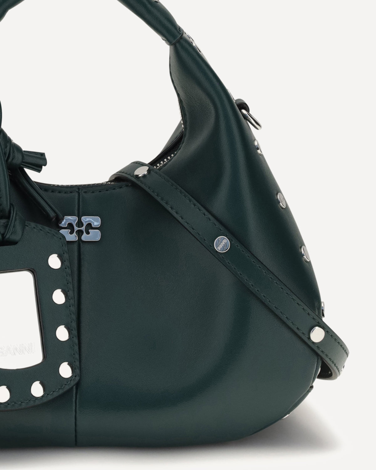 Ganni Mini Studded Hobo Handbag