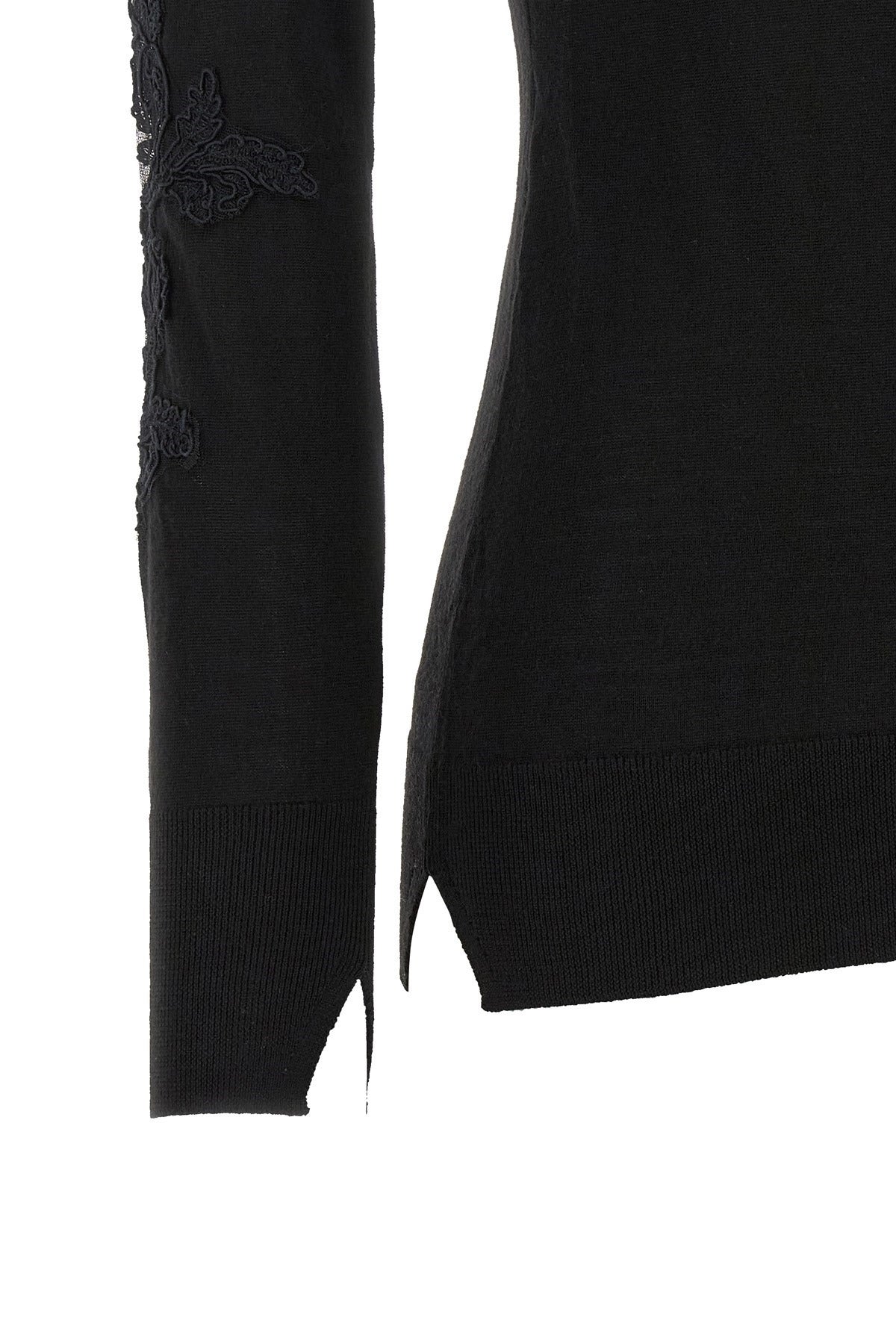 Ermanno Scervino High Neck Lace Insert Sweater
