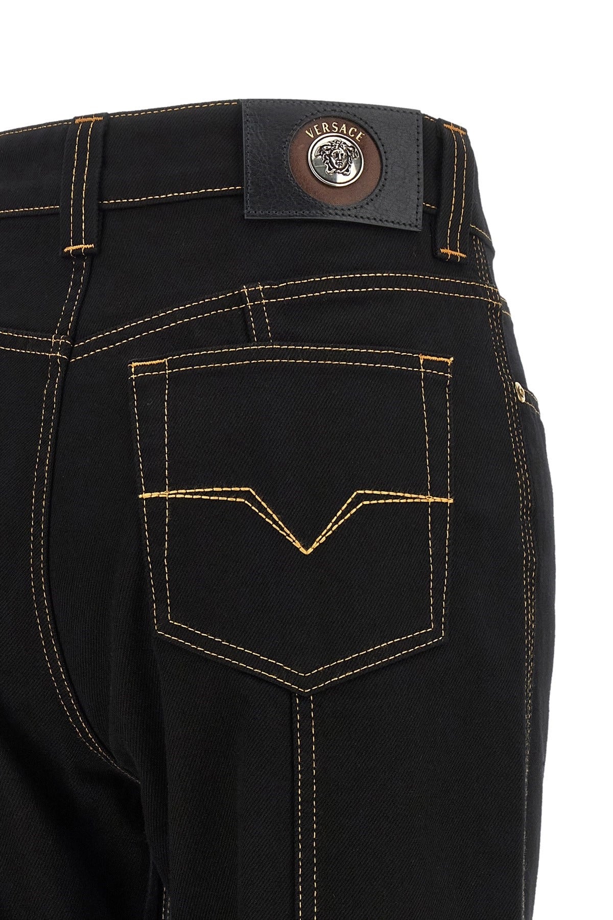 Versace High Waist Straight Leg Jeans