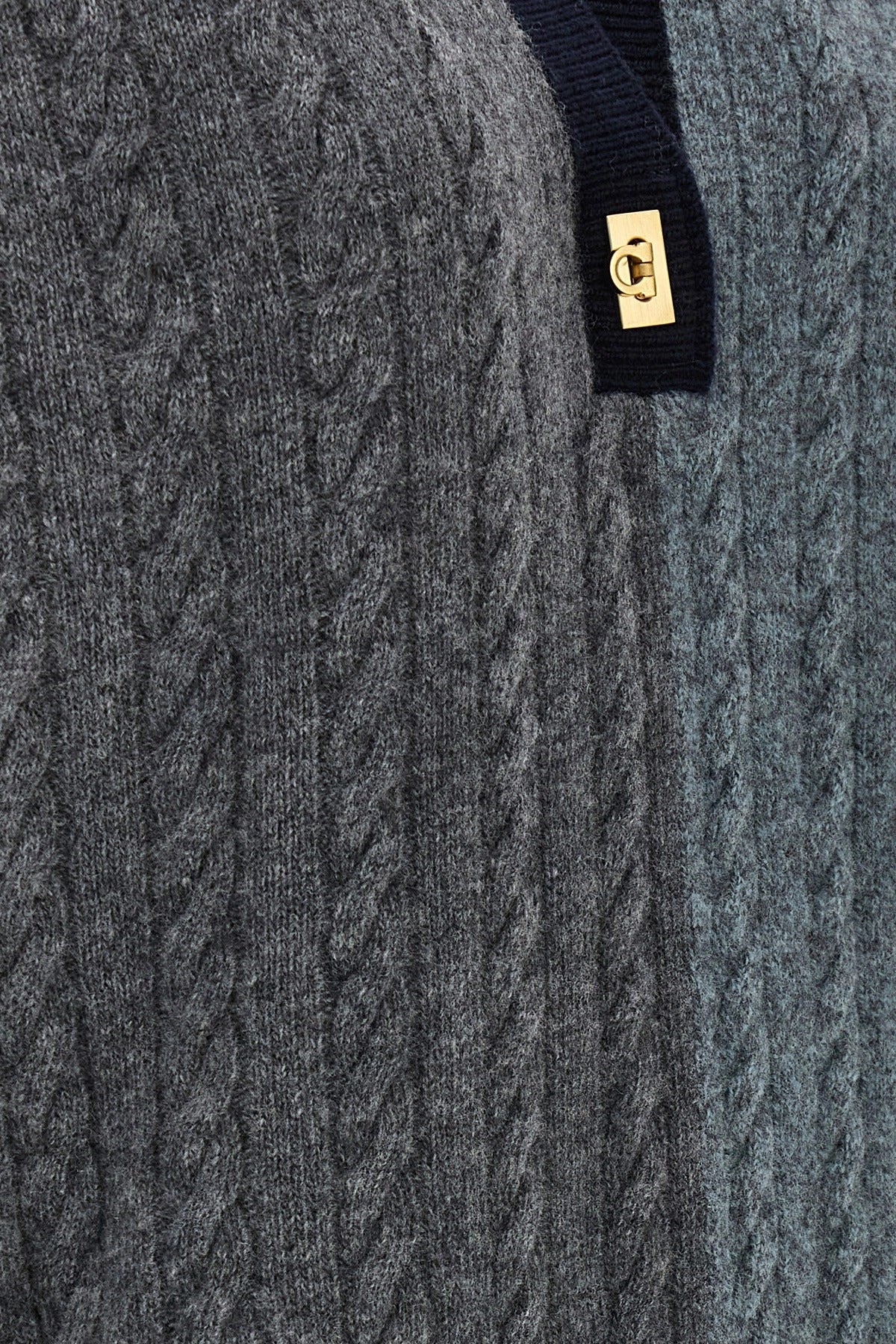 Ferragamo Color Block Braid Sweater