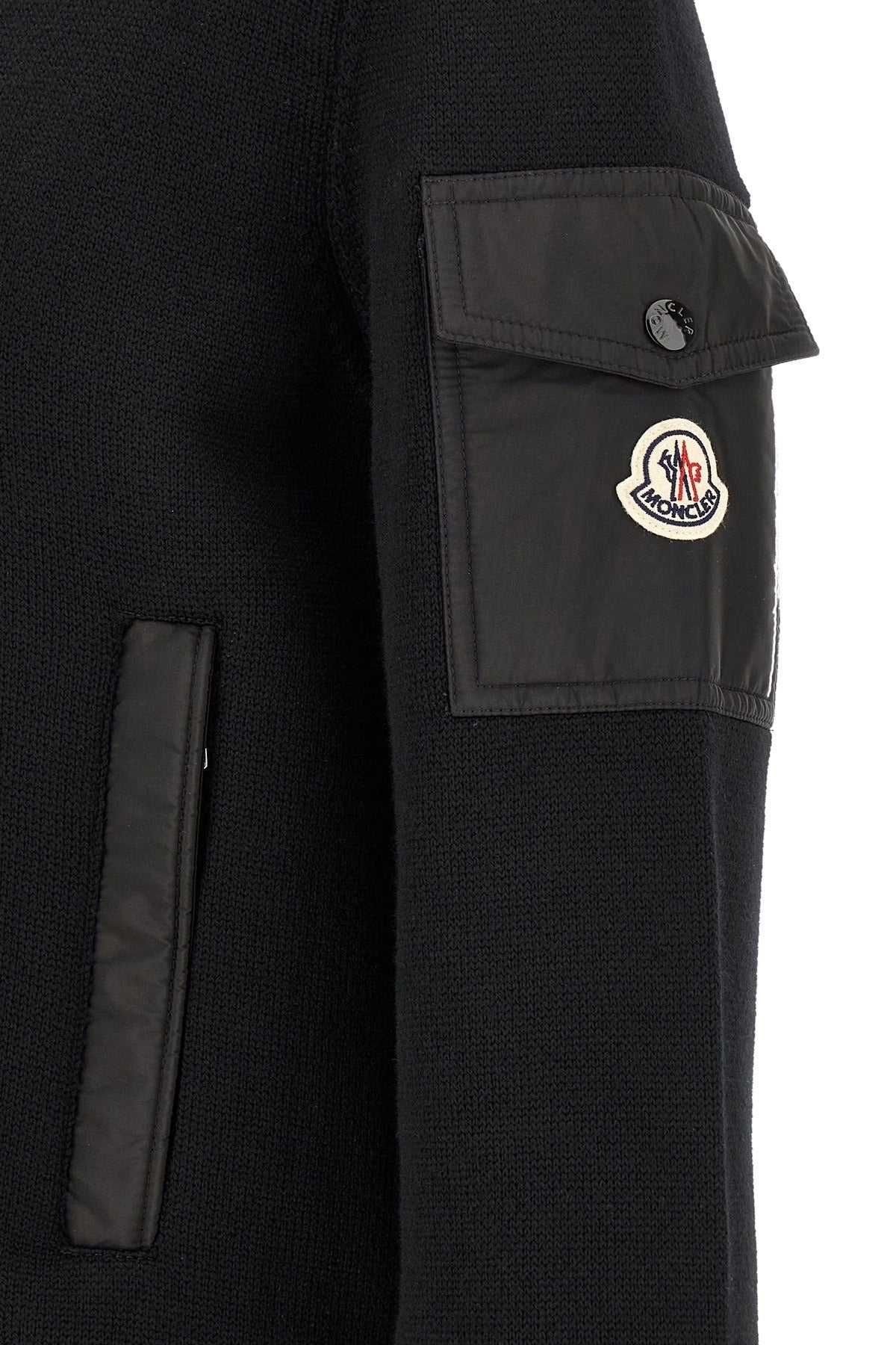 Moncler Padded Wool Zip-Up Cardigan