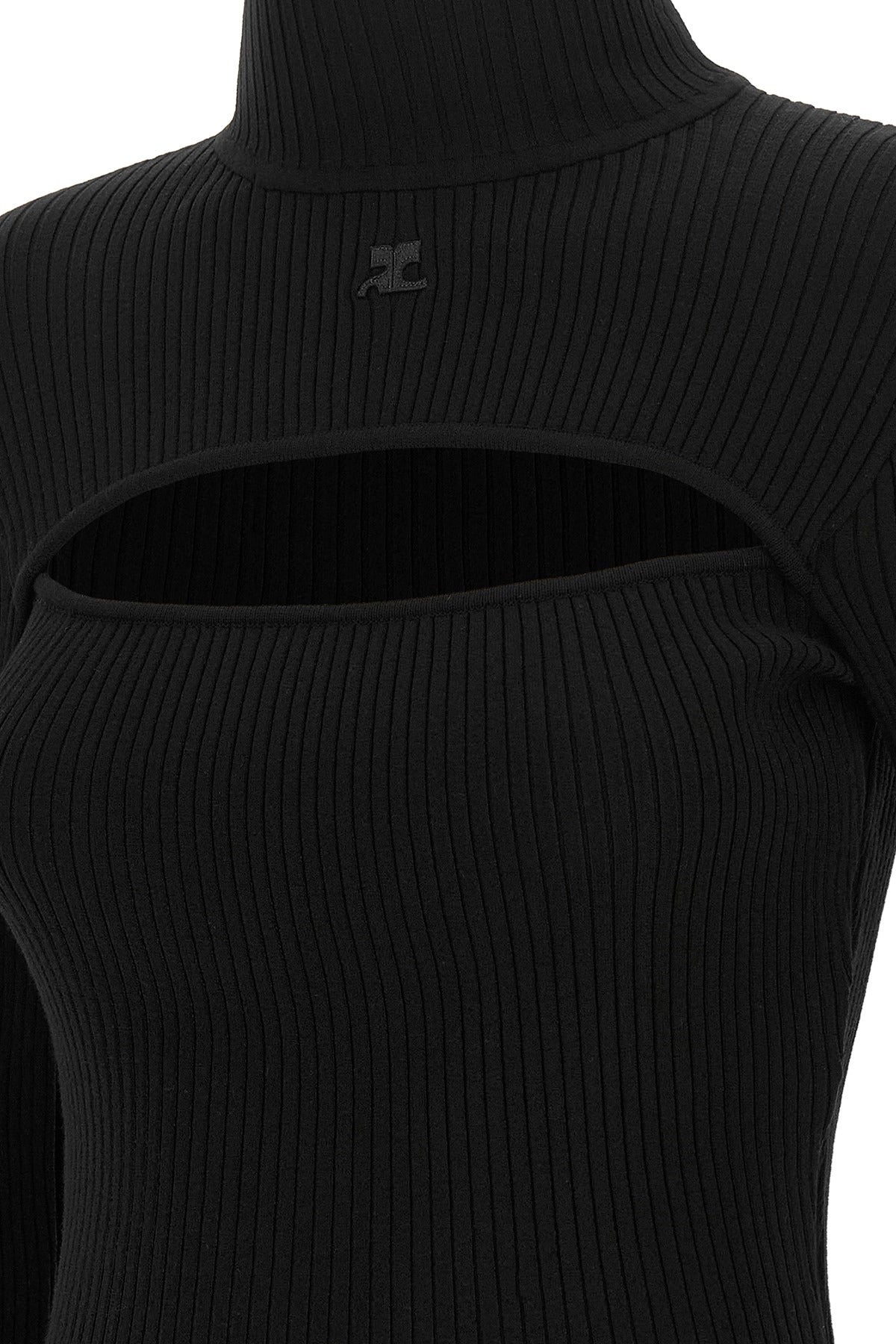 Courrèges High-Neck Cut-Out Sweater