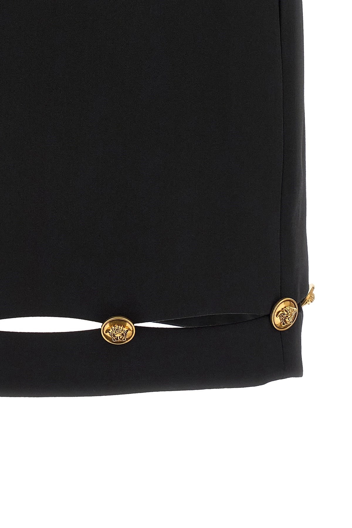 Versace Grain De Poudre Wool Mini Skirt