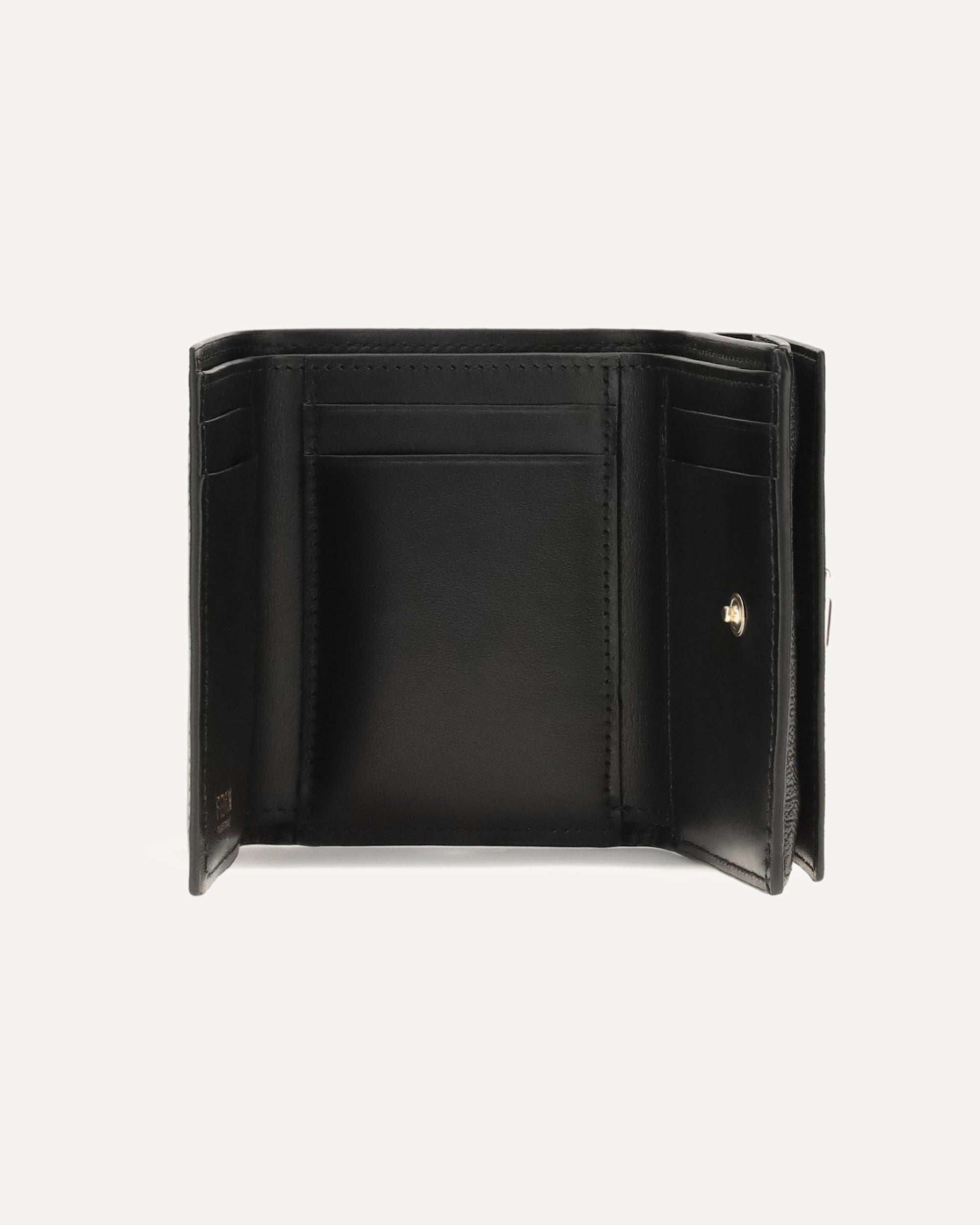 Fendi FF Mini Trifold Leather Wallet