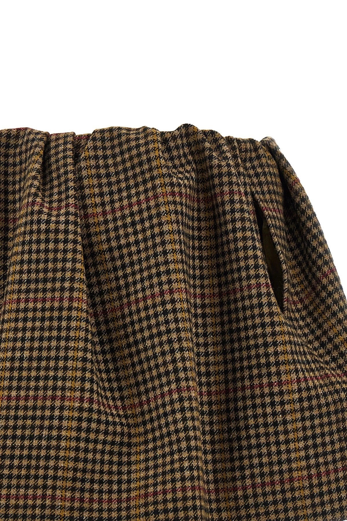 Miu Miu Houndstooth Wool Mini Skirt