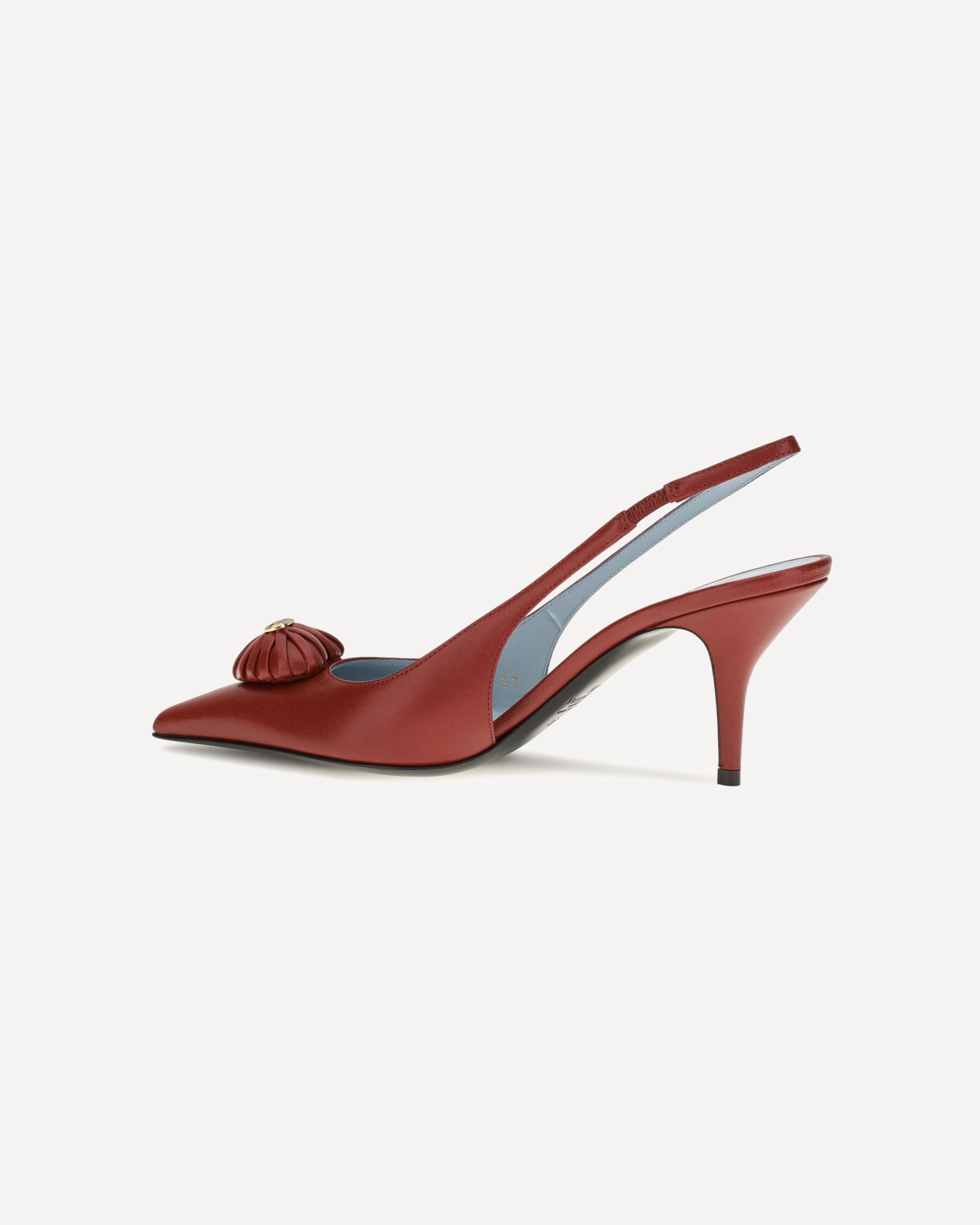 Valentino Garavani Coeur Royal Slingback Leather Pumps