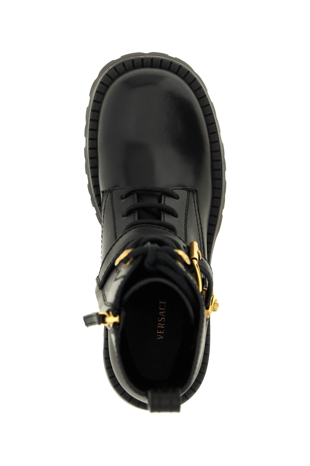 Versace Medusa Buckle Ankle Boots