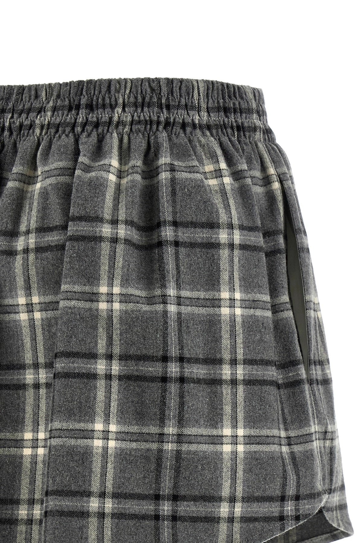 Miu Miu Check Flannel Mini Skirt