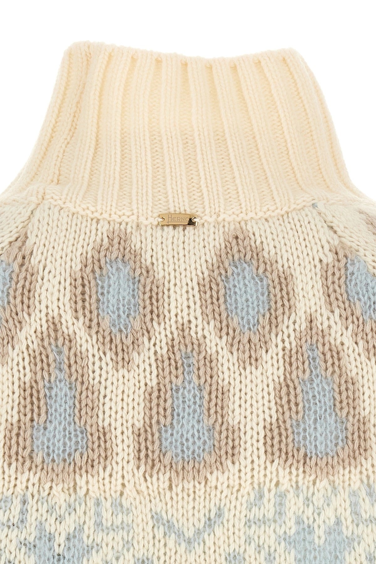 Herno Wool Cashmere Intarsia Sweater